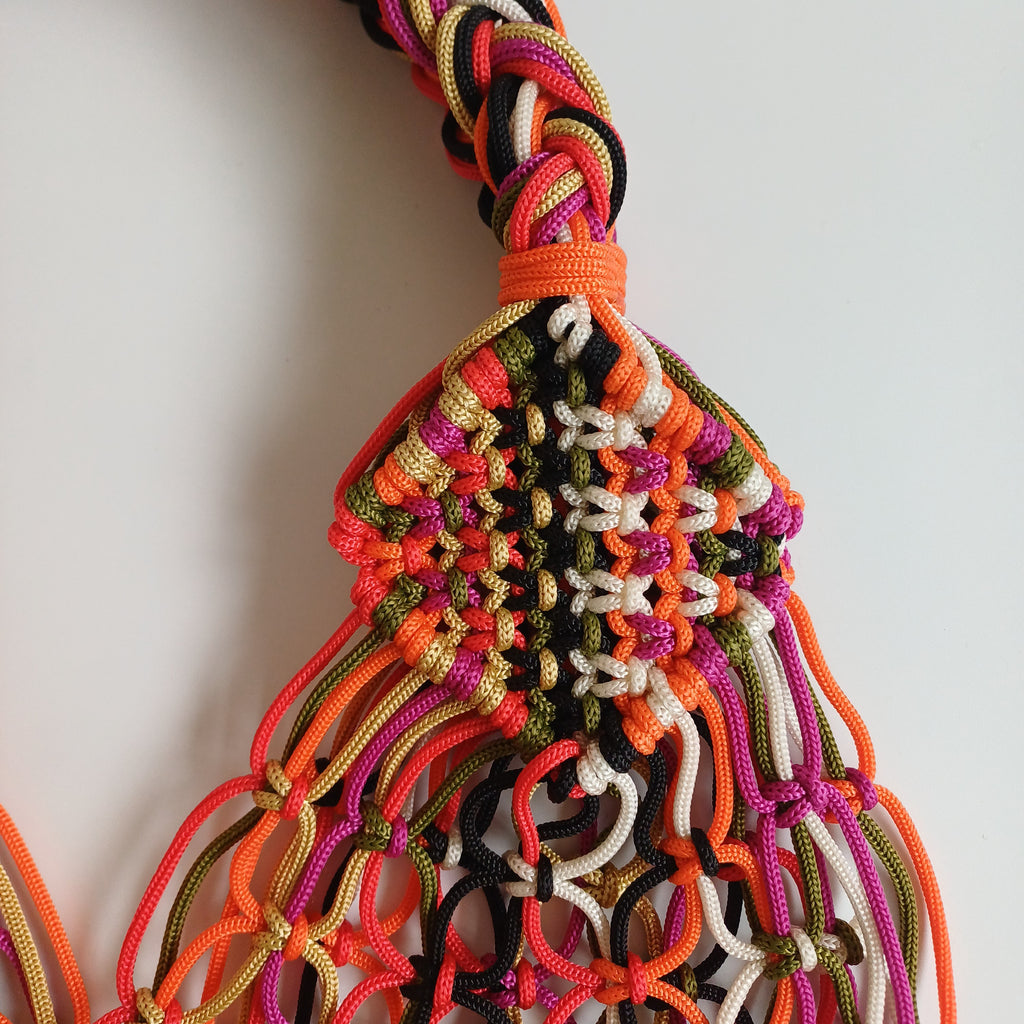 Moroccan Handmade Multicolour Crochet Tote Bag 46x32 CM