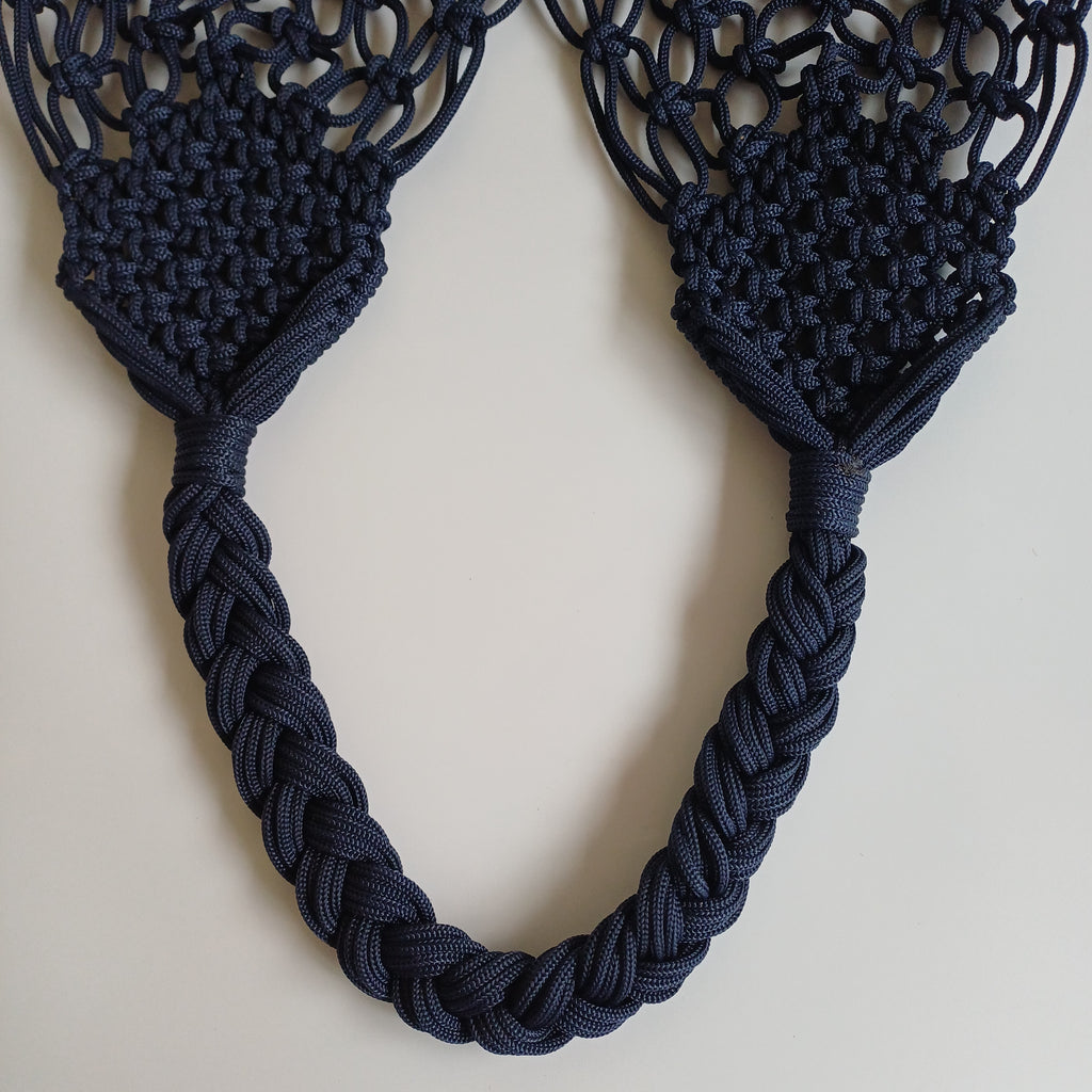 Moroccan Handmade Dark Black Crochet Tote Bag  50x30 CM