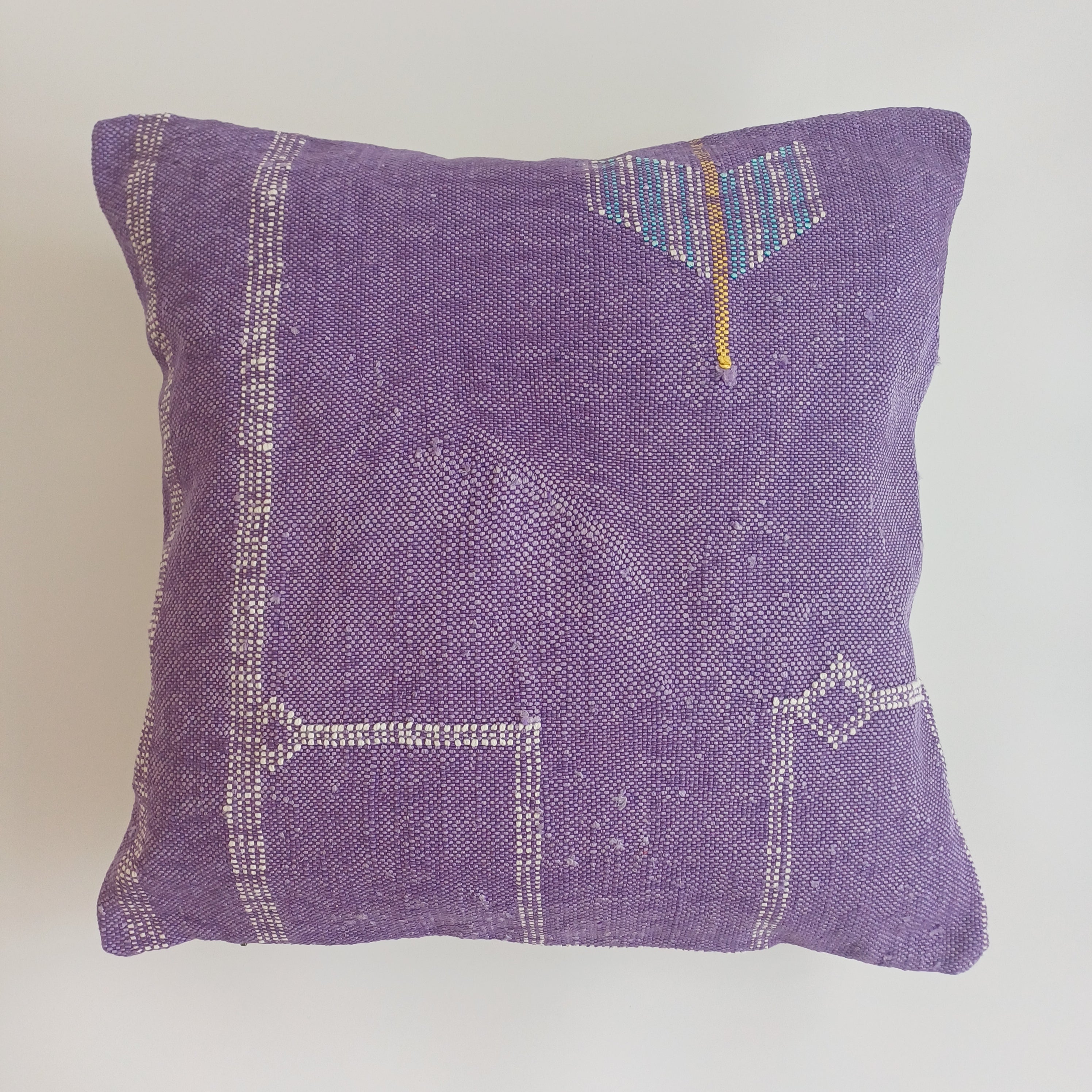 Moroccan Handmade Cactus Silk Cushion Cover 20''x20'' / 50x50 CM