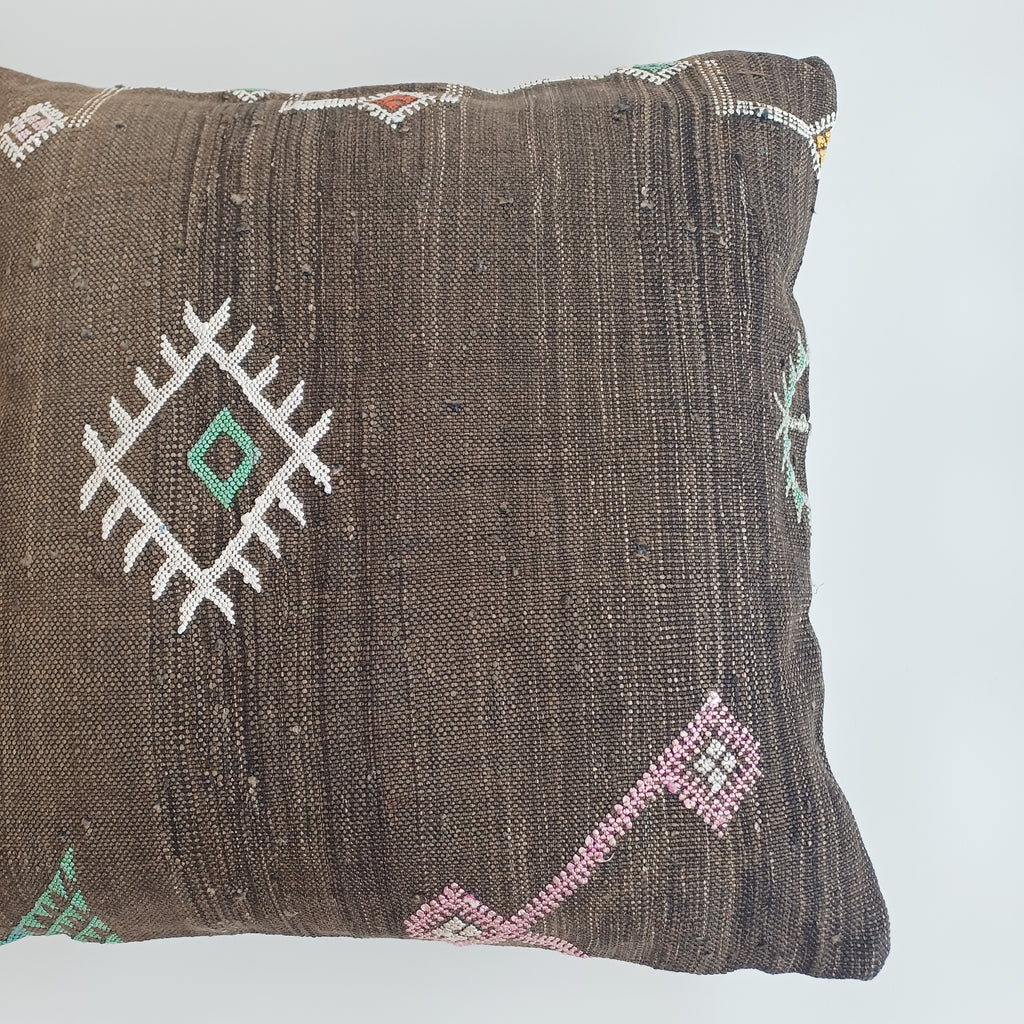 Moroccan Handmade Cactus Silk Cushion Cover 20''x20'' / 50x50 CM