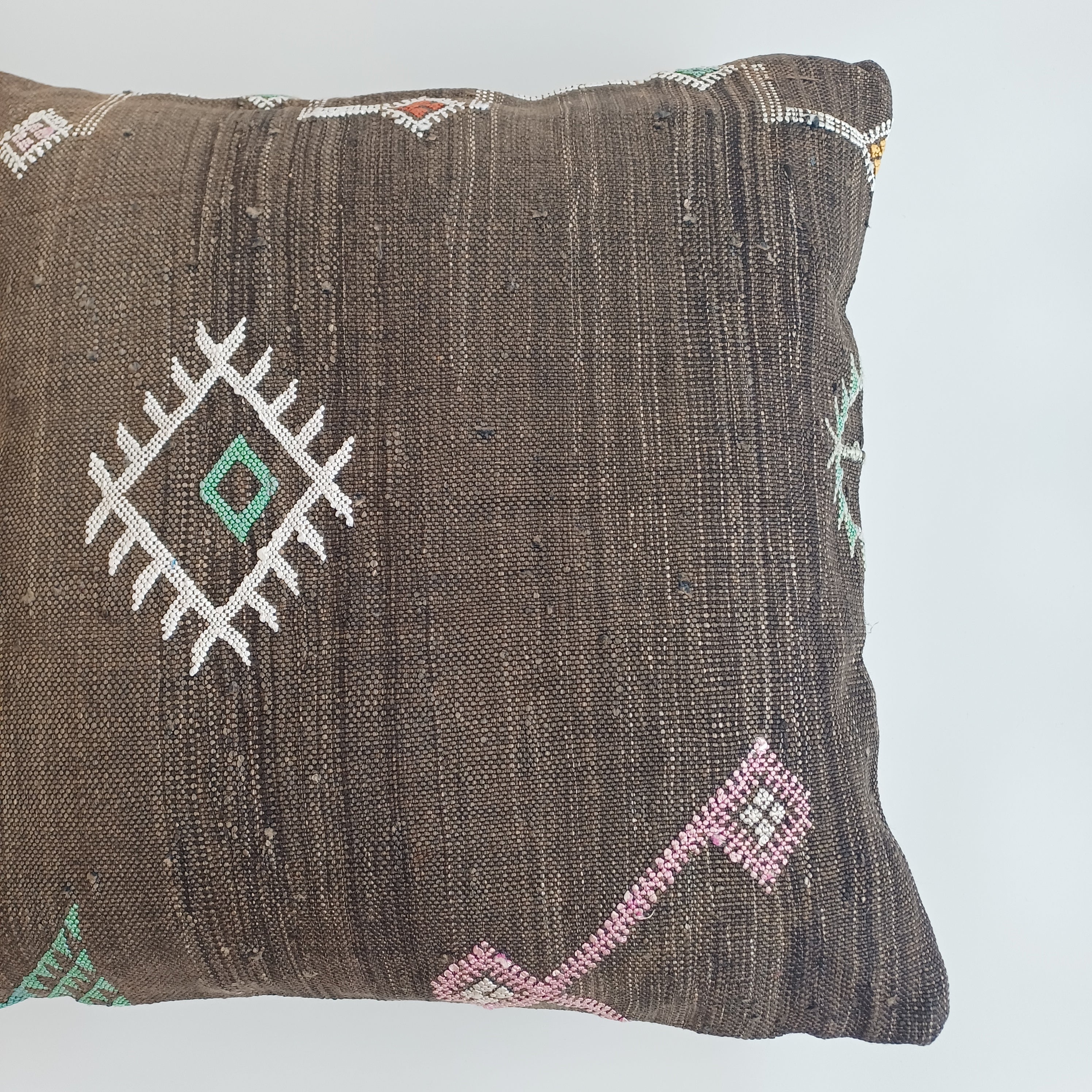 Moroccan Handmade Cactus Silk Cushion Cover 20''x20'' / 50x50 CM