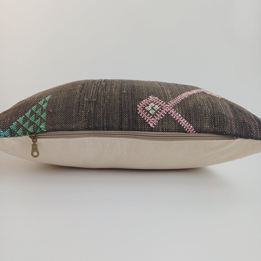 Moroccan Handmade Cactus Silk Cushion Cover 20''x20'' / 50x50 CM