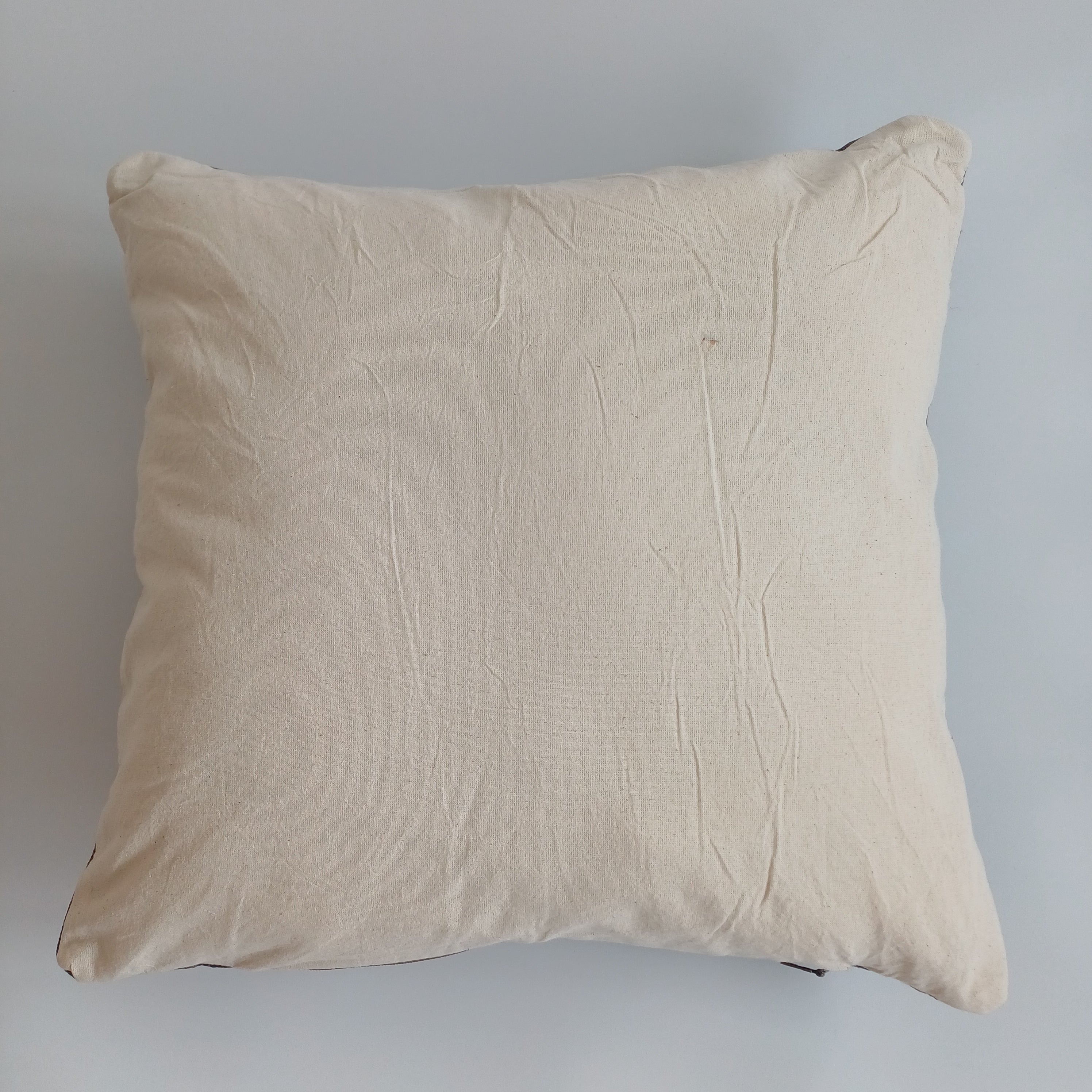 Moroccan Handmade Brown Cactus Silk Cushion Cover 20''x20'' / 50x50 CM