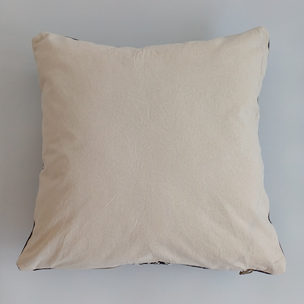 Moroccan Handmade Brown Cactus Silk Cushion Cover 20''x20'' / 50x50 CM