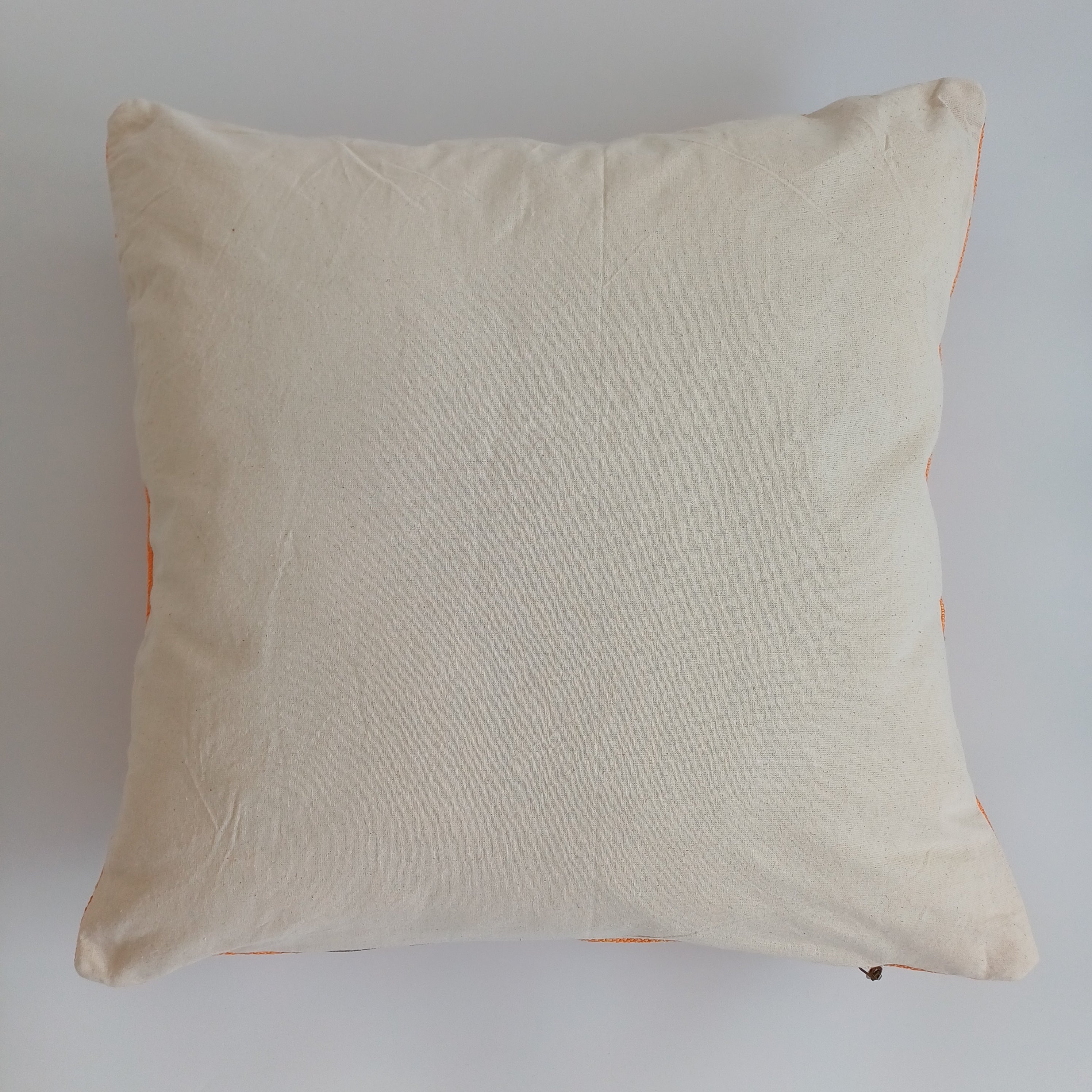 Moroccan Handmade Burnt Orange Cactus Silk Cushion Cover 20''x20'' / 50x50 CM
