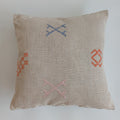 Moroccan Handmade Oatmeal Cactus Silk Cushion Cover 20''x20'' / 50x50 CM