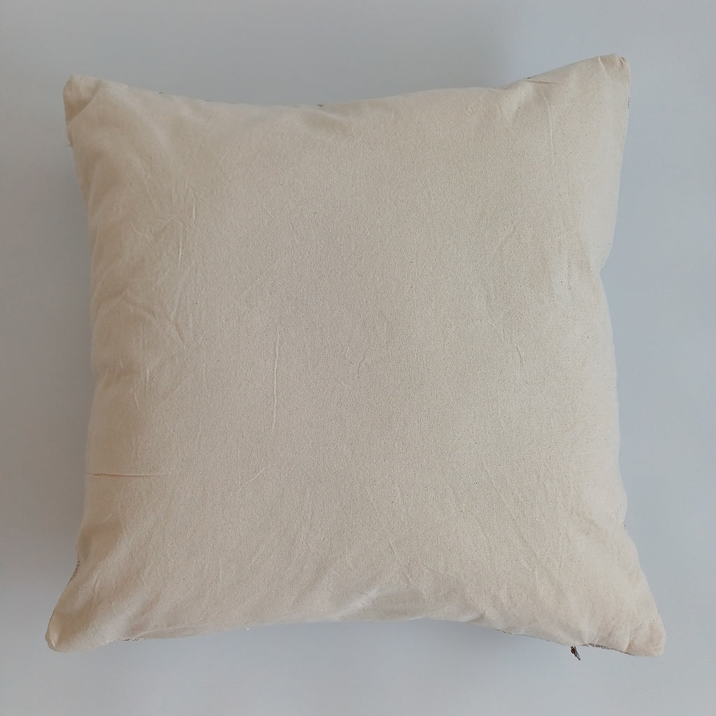Moroccan Handmade Oatmeal Cactus Silk Cushion Cover 20''x20'' / 50x50 CM