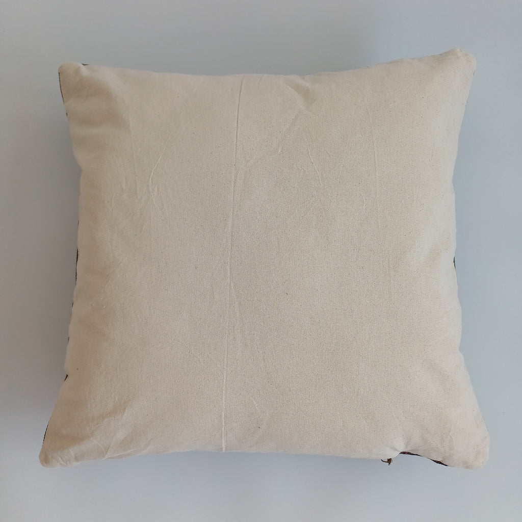 Moroccan Handmade Brown Cactus Silk Cushion Cover 20''x20'' / 50x50 CM