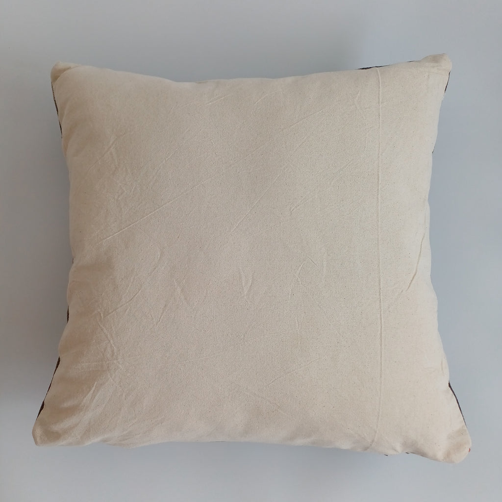 Moroccan Handmade Brown Cactus Silk Cushion Cover 20''x20'' / 50x50 CM