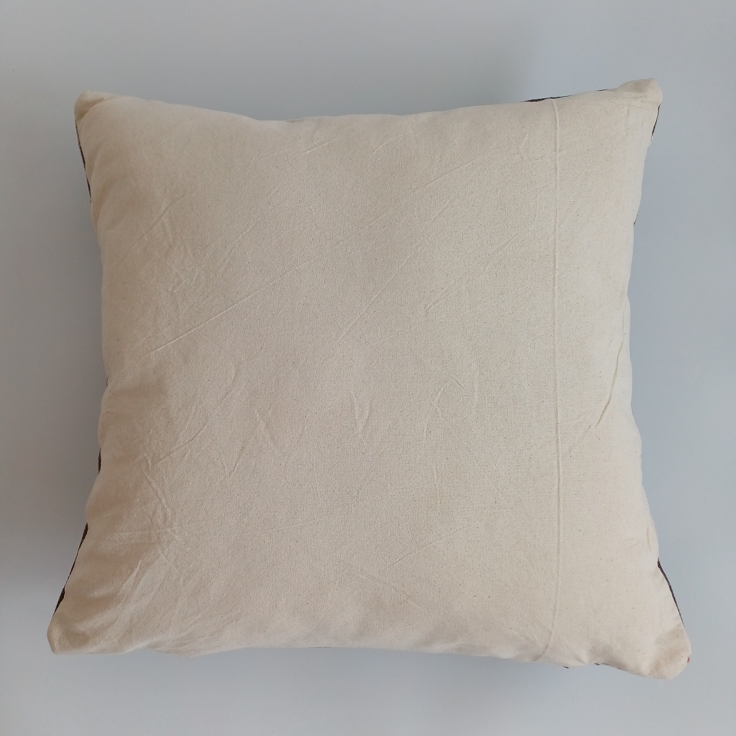 Moroccan Handmade Brown Cactus Silk Cushion Cover 20''x20'' / 50x50 CM