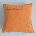 Moroccan Handmade Orange Cactus Silk Cushion Cover 20''x20'' / 50x50 CM