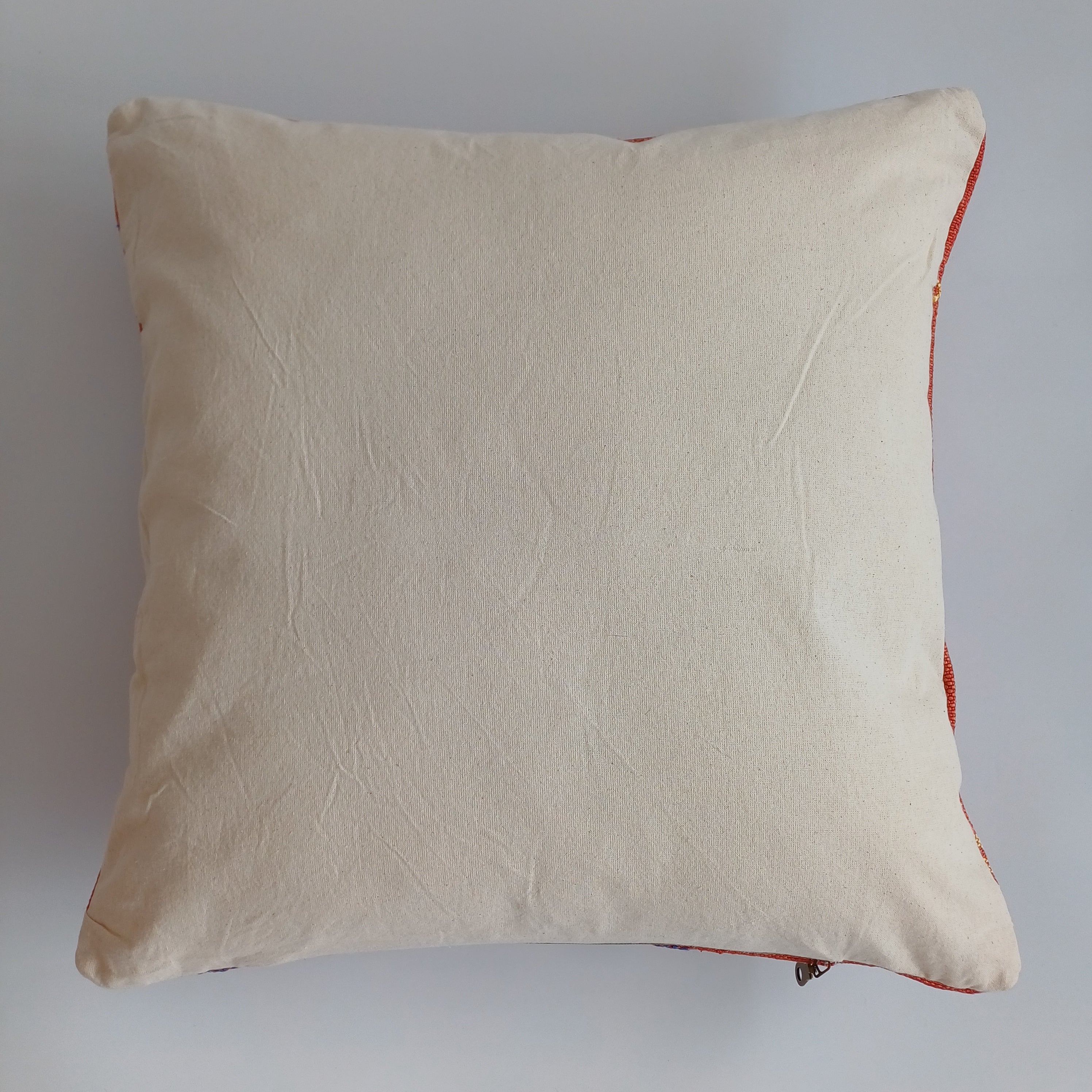 Moroccan Handmade Red Cactus Silk Cushion Cover 20''x20'' / 50x50 CM