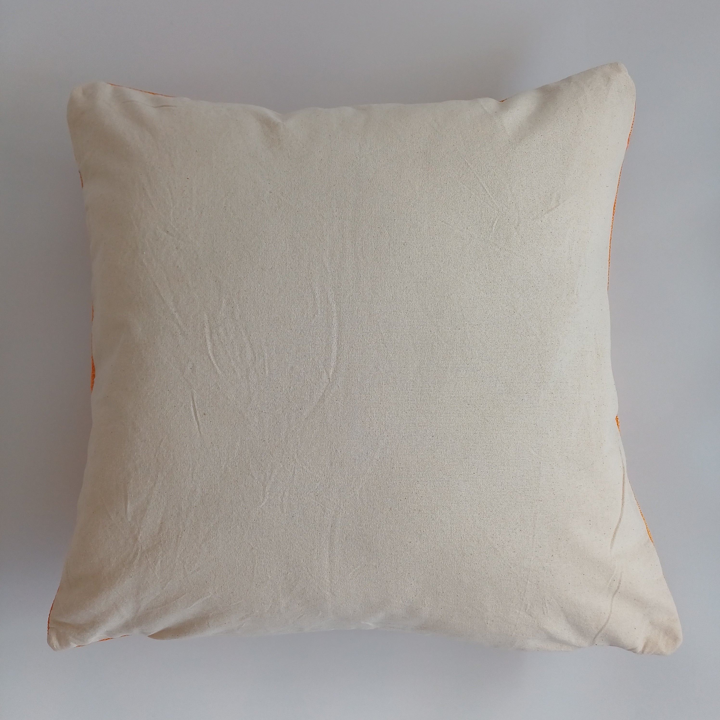 Moroccan Handmade Orange Cactus Silk Cushion Cover 20''x20'' / 50x50 CM