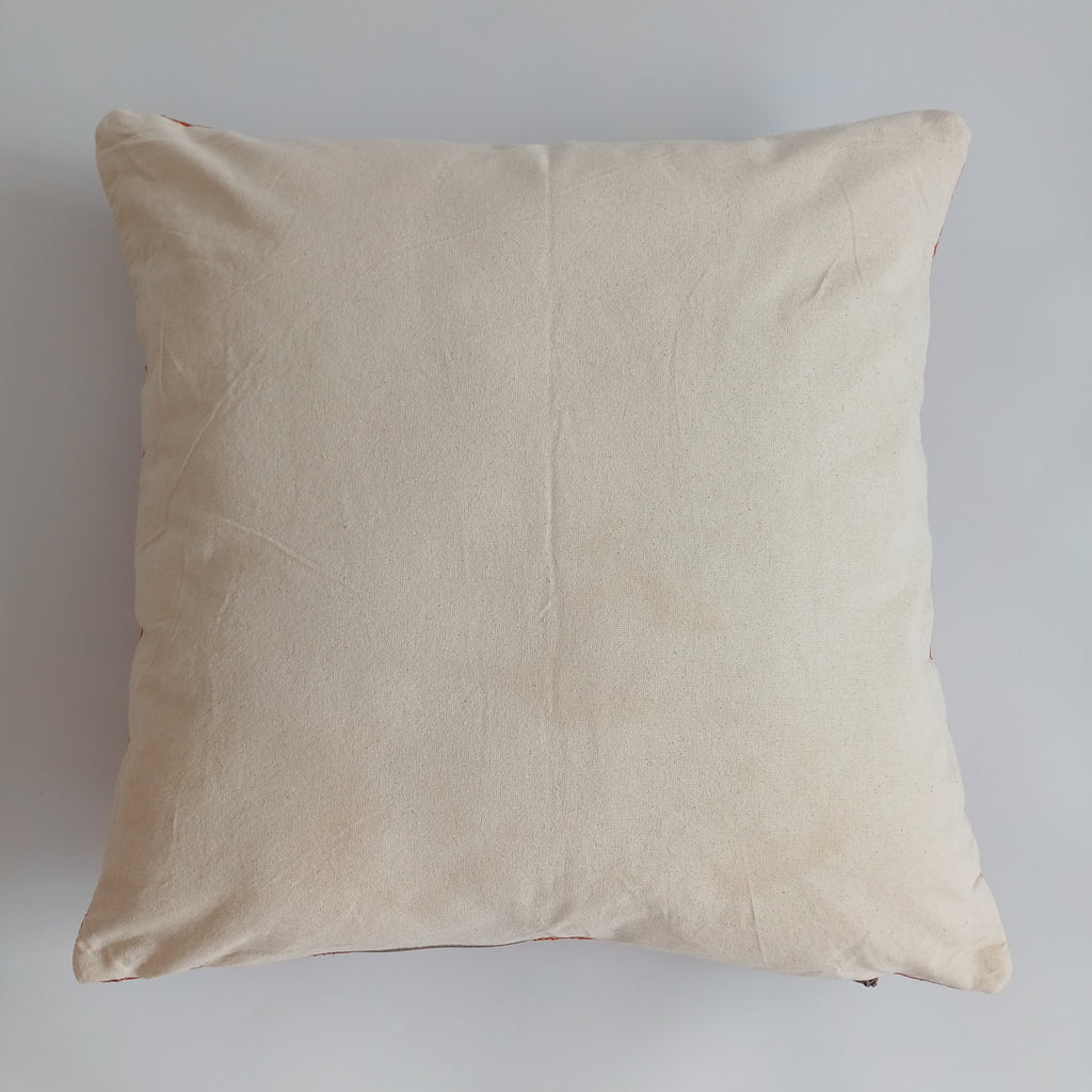 Moroccan Handmade Red Cactus Silk Cushion Cover 20''x20'' / 50x50 CM