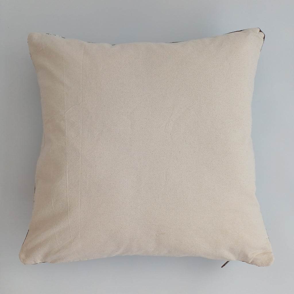 Moroccan Handmade Brown Cactus Silk Cushion Cover 20''x20'' / 50x50 CM