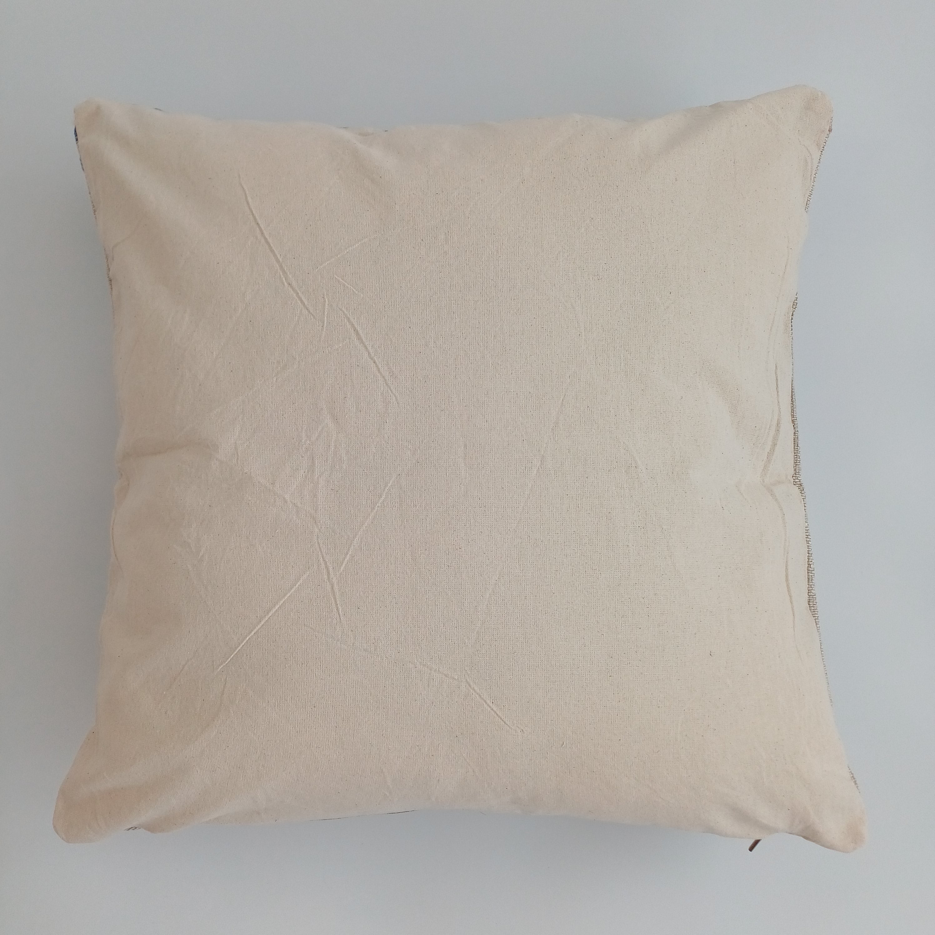 Moroccan Handmade Oatmeal Cactus Silk Cushion Cover 20''x20'' / 50x50 CM