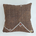 Moroccan Handmade Brown Cactus Silk Cushion Cover 20''x20'' / 50x50 CM