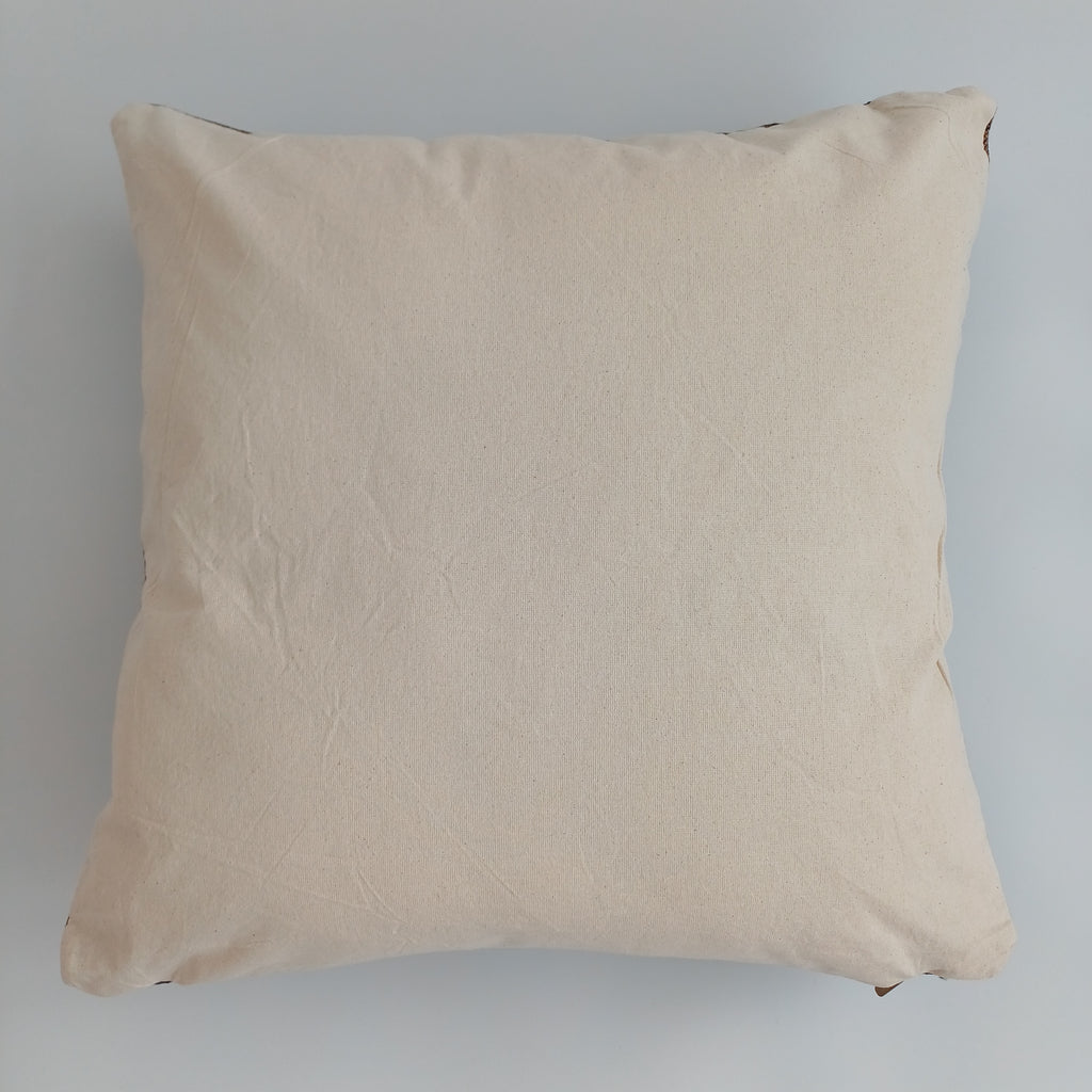 Moroccan Handmade Brown Cactus Silk Cushion Cover 20''x20'' / 50x50 CM