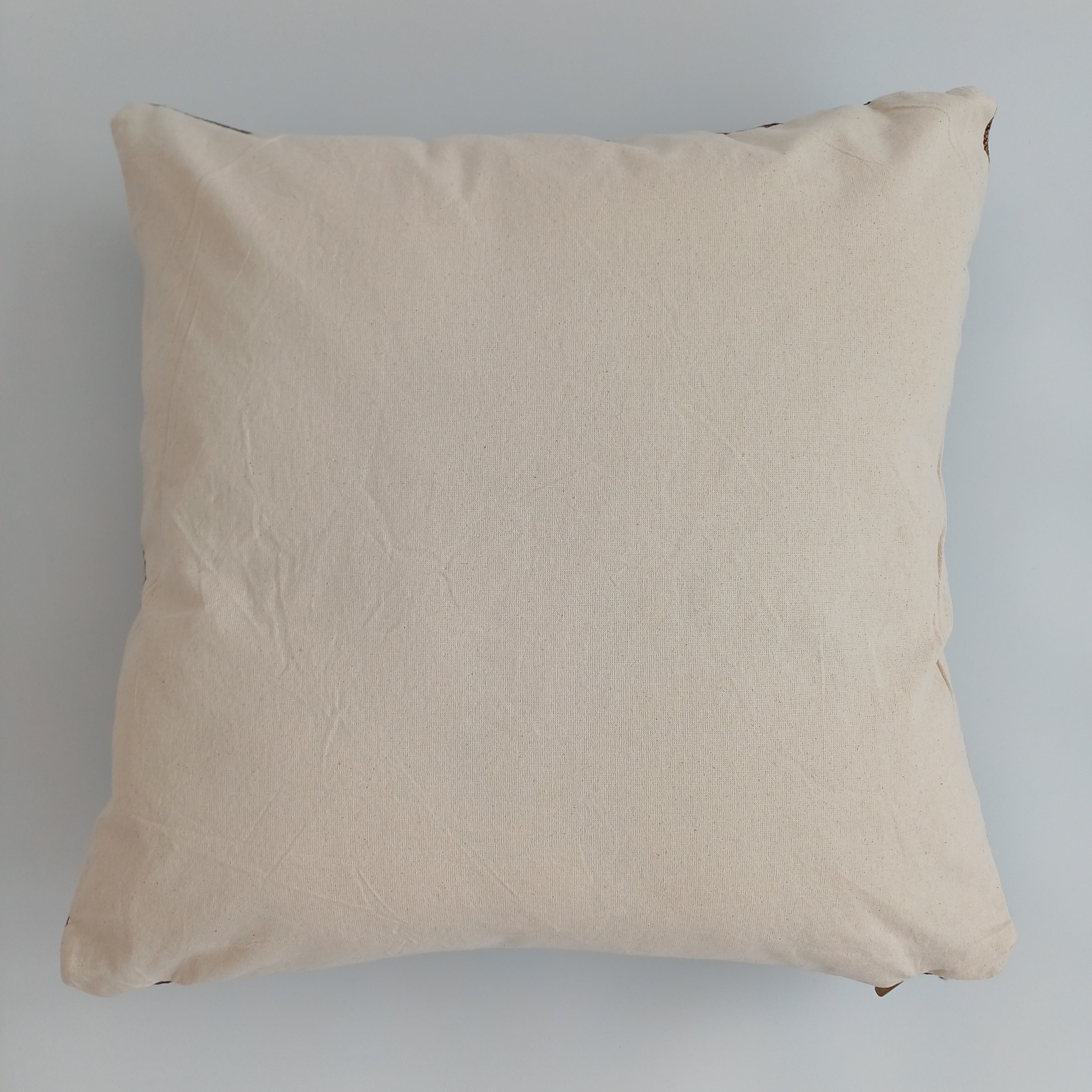 Moroccan Handmade Brown Cactus Silk Cushion Cover 20''x20'' / 50x50 CM