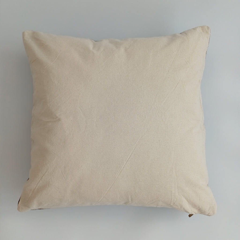 Moroccan Handmade Brown Cactus Silk Cushion Cover 20''x20'' / 50x50 CM