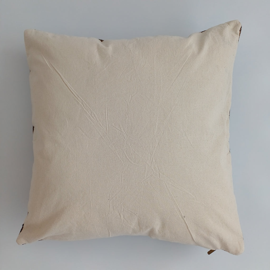 Moroccan Handmade Brown Cactus Silk Cushion Cover 20''x20'' / 50x50 CM