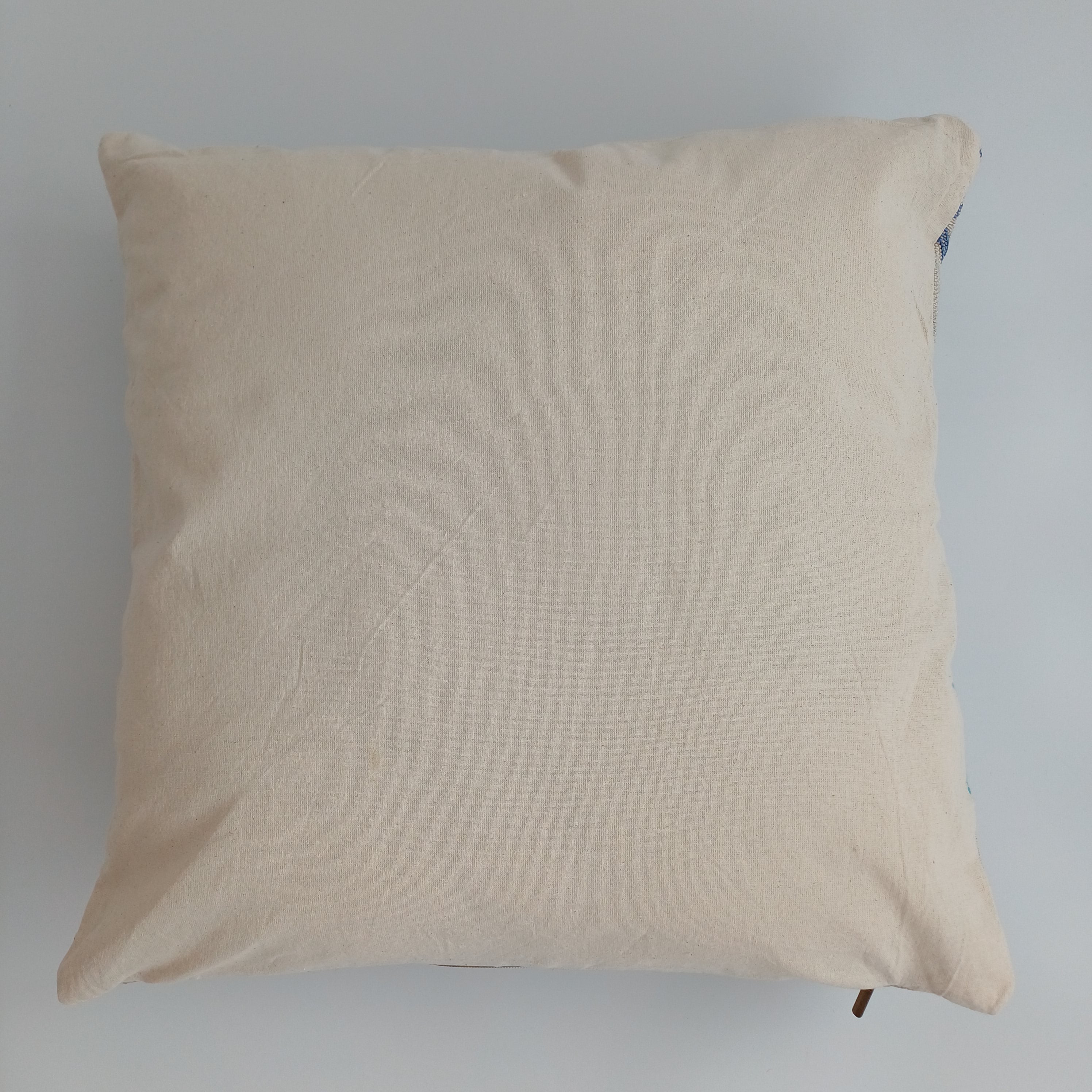 Moroccan Handmade Oatmeal Cactus Silk Cushion Cover 20''x20'' / 50x50 CM