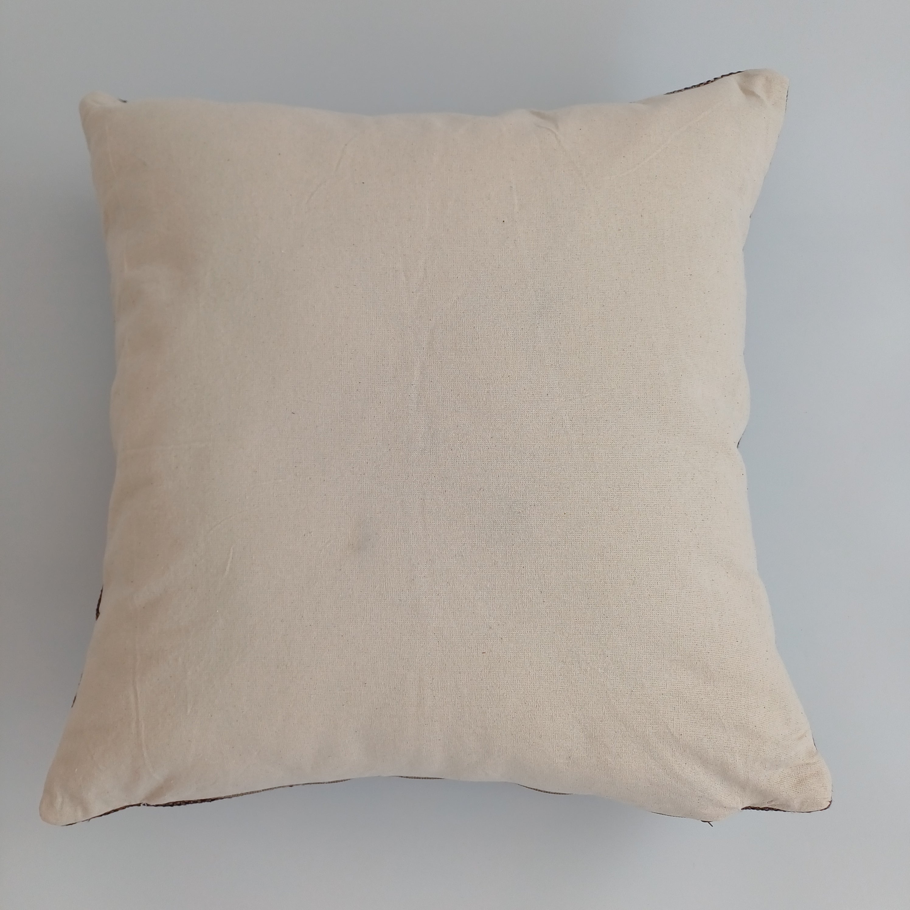 Moroccan Handmade Brown Cactus Silk Cushion Cover 20''x20'' / 46x46 CM