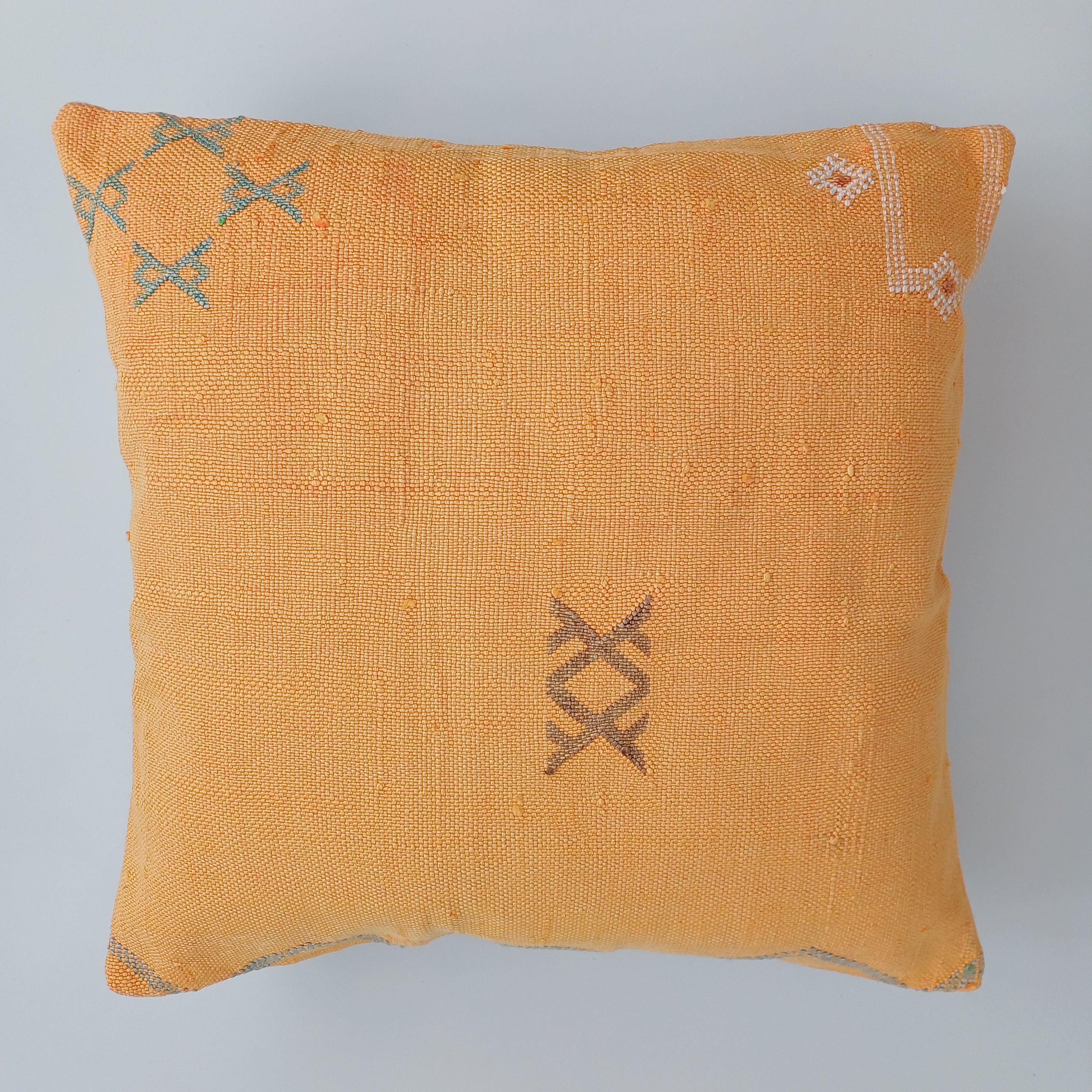 Moroccan Handmade Sunset Cactus Silk Cushion Cover 20''x20'' / 50x50 CM