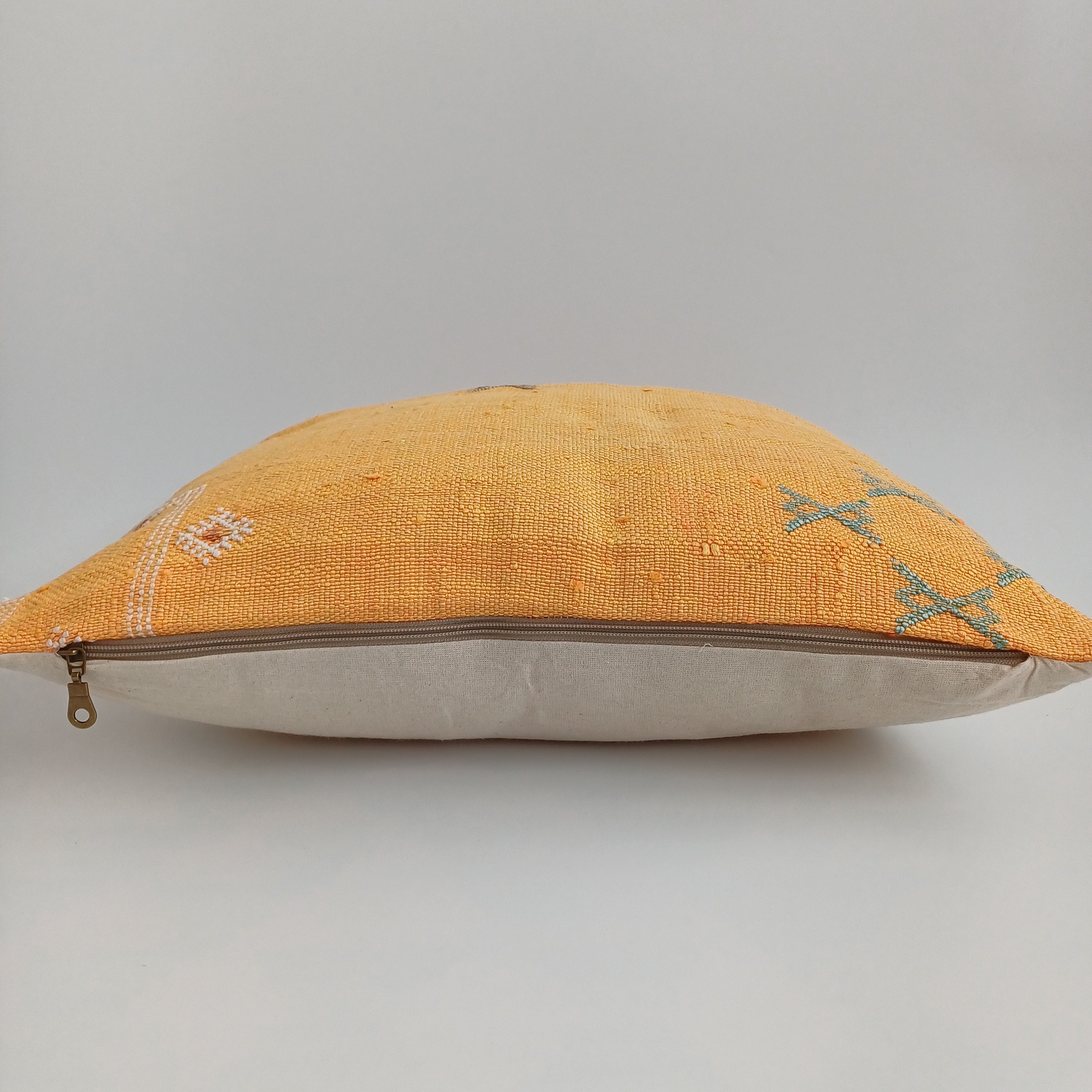 Moroccan Handmade Sunset Cactus Silk Cushion Cover 20''x20'' / 50x50 CM