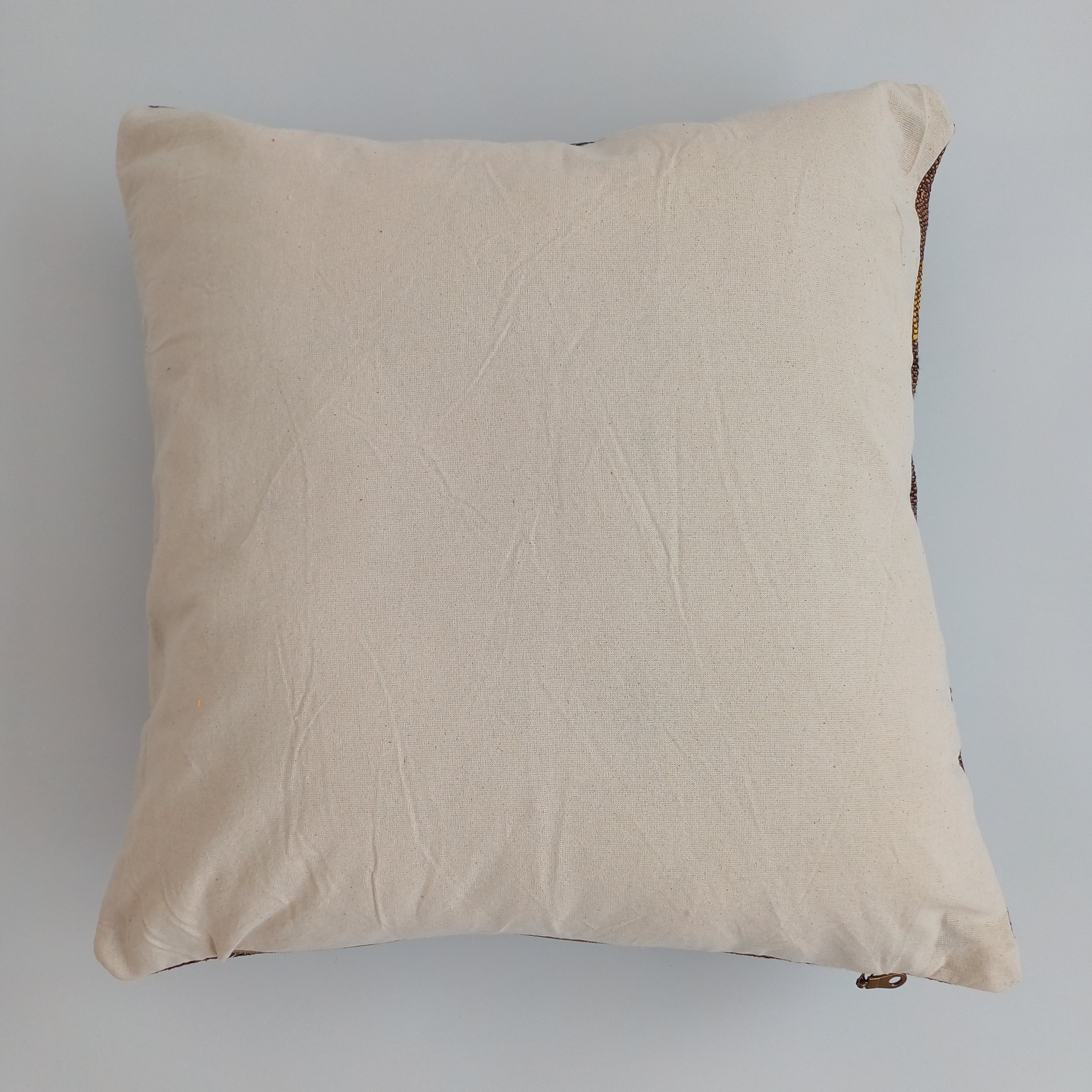 Moroccan Handmade Brown Cactus Silk Cushion Cover 20''x20'' / 47x47 CM