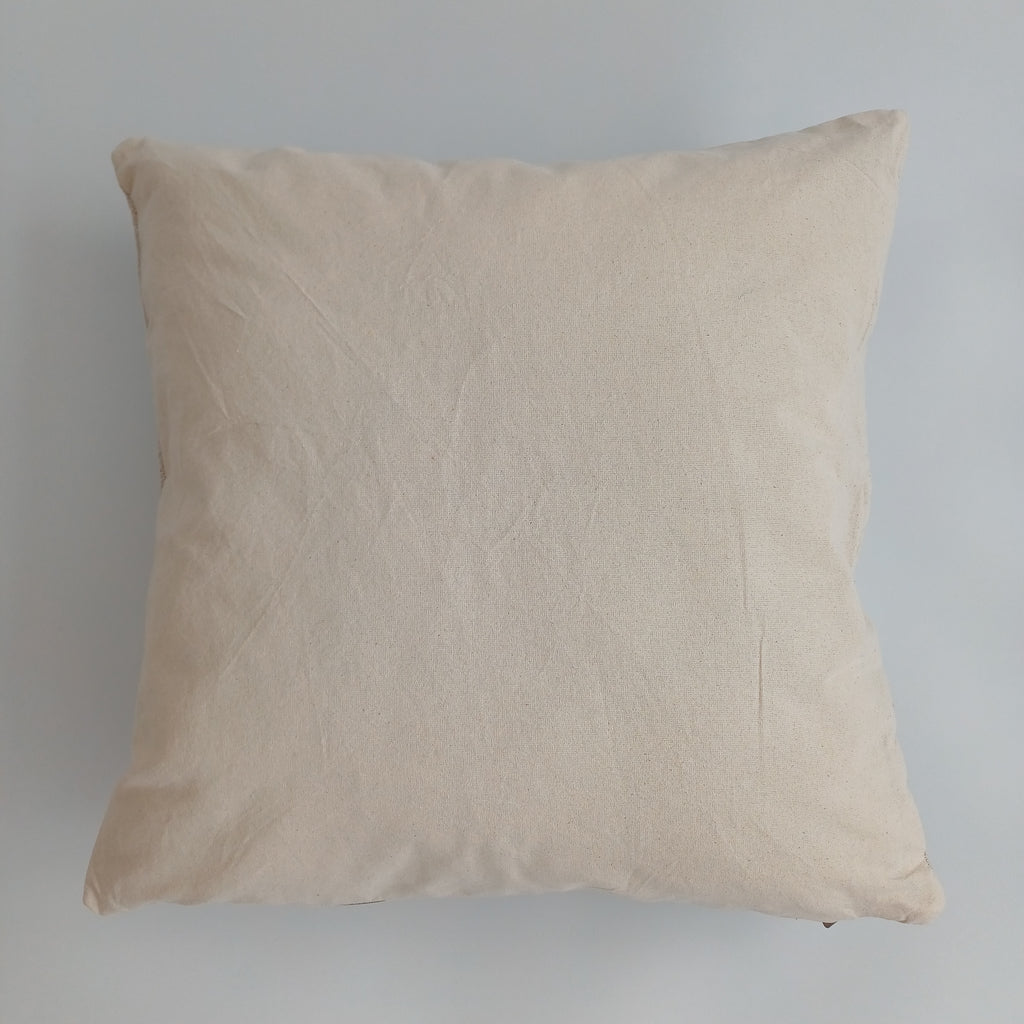 Moroccan Handmade Oatmeal Cactus Silk Cushion Cover 20''x20'' / 50x50 CM