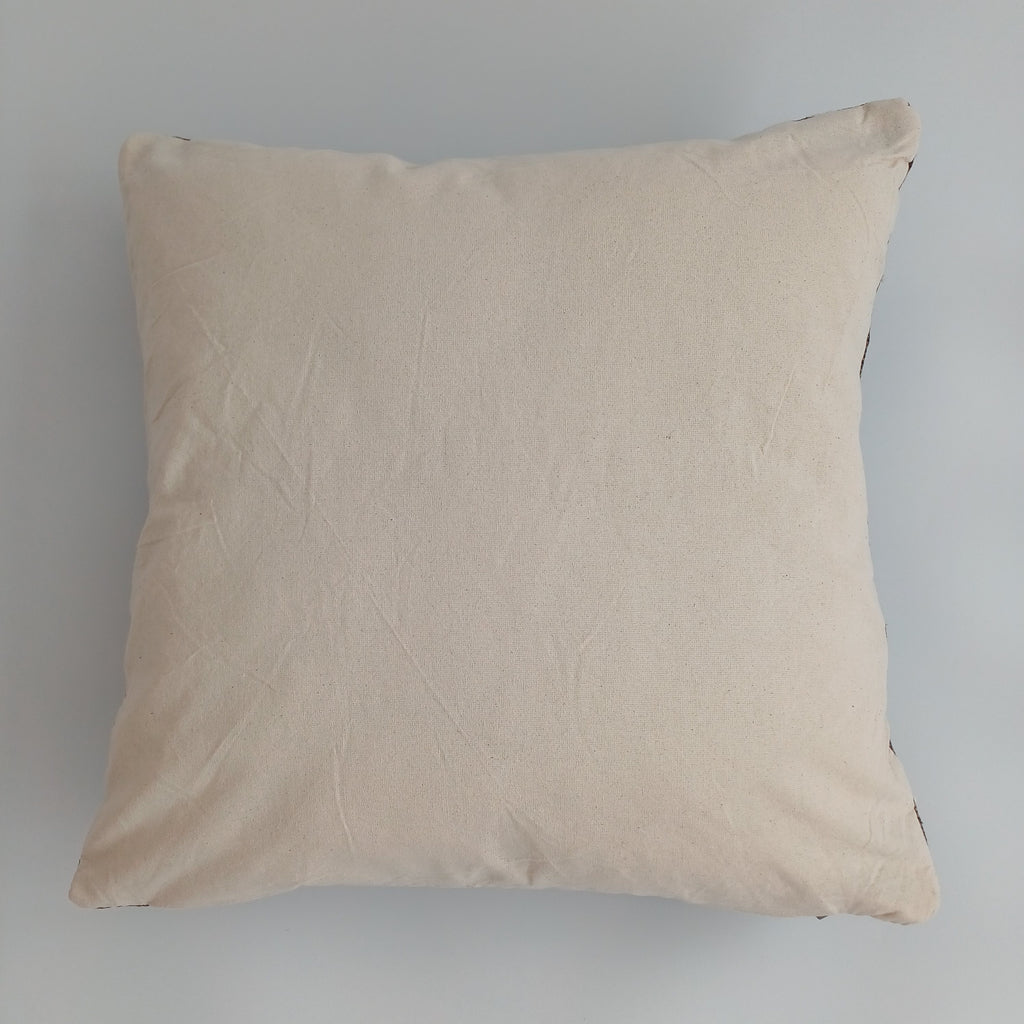 Moroccan Handmade Brown Cactus Silk Cushion Cover 20''x20'' / 50x50 CM