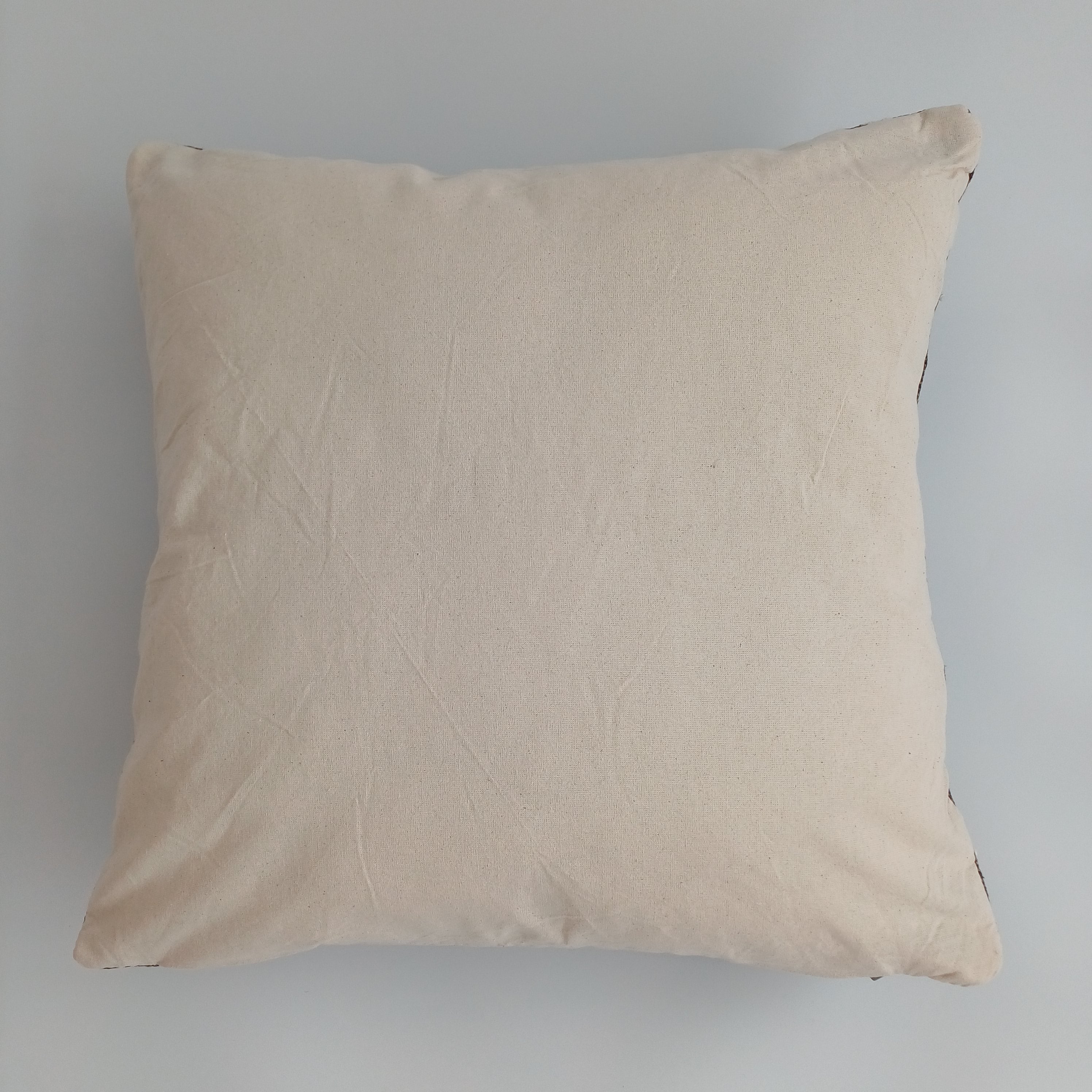 Moroccan Handmade Brown Cactus Silk Cushion Cover 20''x20'' / 50x50 CM