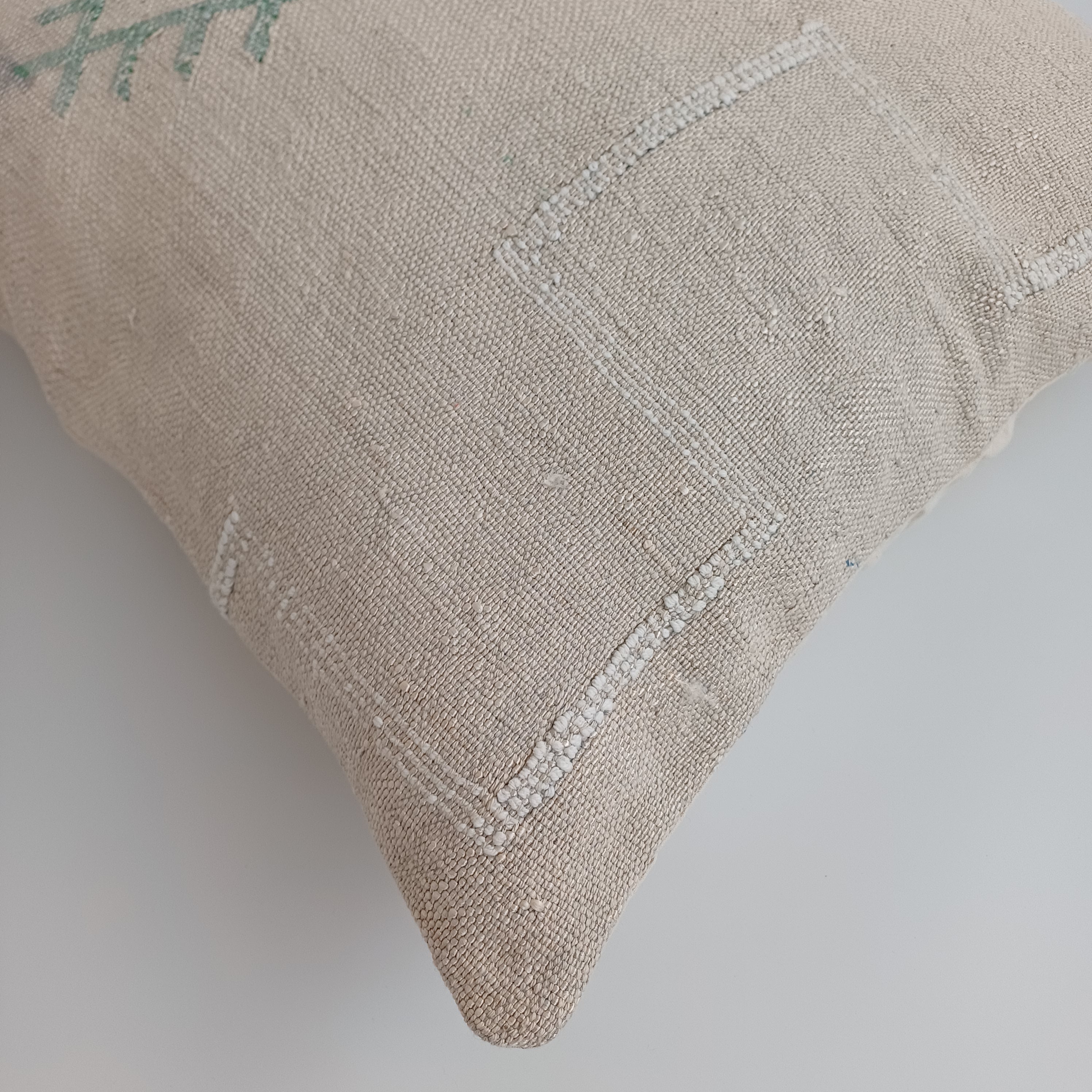 Moroccan Handmade Cream Cactus Silk Cushion Cover 20''x20'' / 50x50 CM