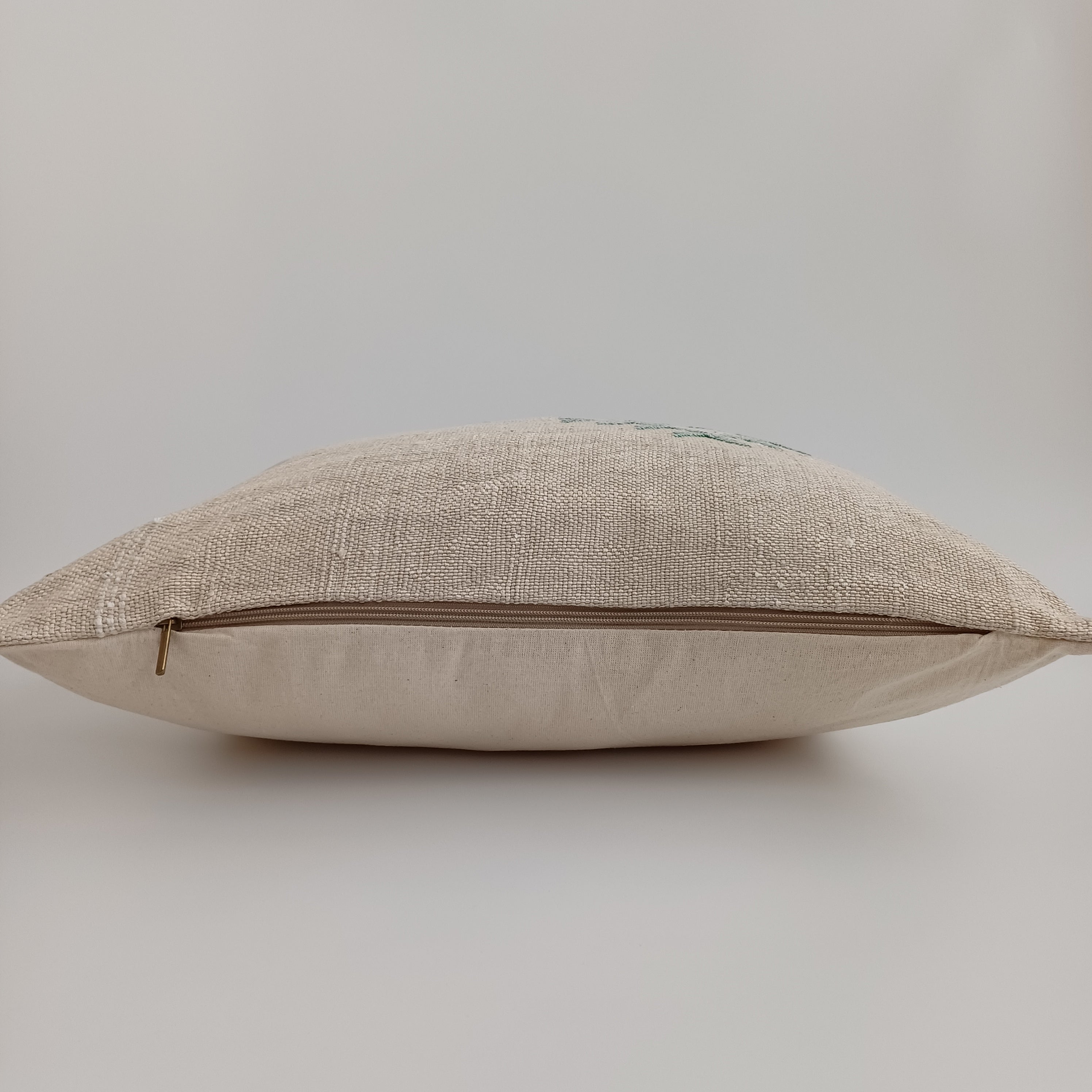 Moroccan Handmade Cream Cactus Silk Cushion Cover 20''x20'' / 50x50 CM