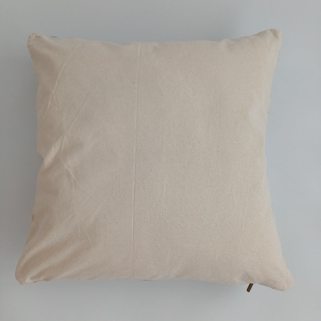 Moroccan Handmade Oatmeal Cactus Silk Cushion Cover 20''x20'' / 50x50 CM