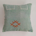 Moroccan Handmade Sage Green Cactus Silk Cushion Cover 20''x20'' / 50x50 CM