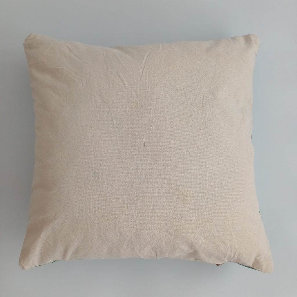 Moroccan Handmade Sage Green Cactus Silk Cushion Cover 20''x20'' / 50x50 CM