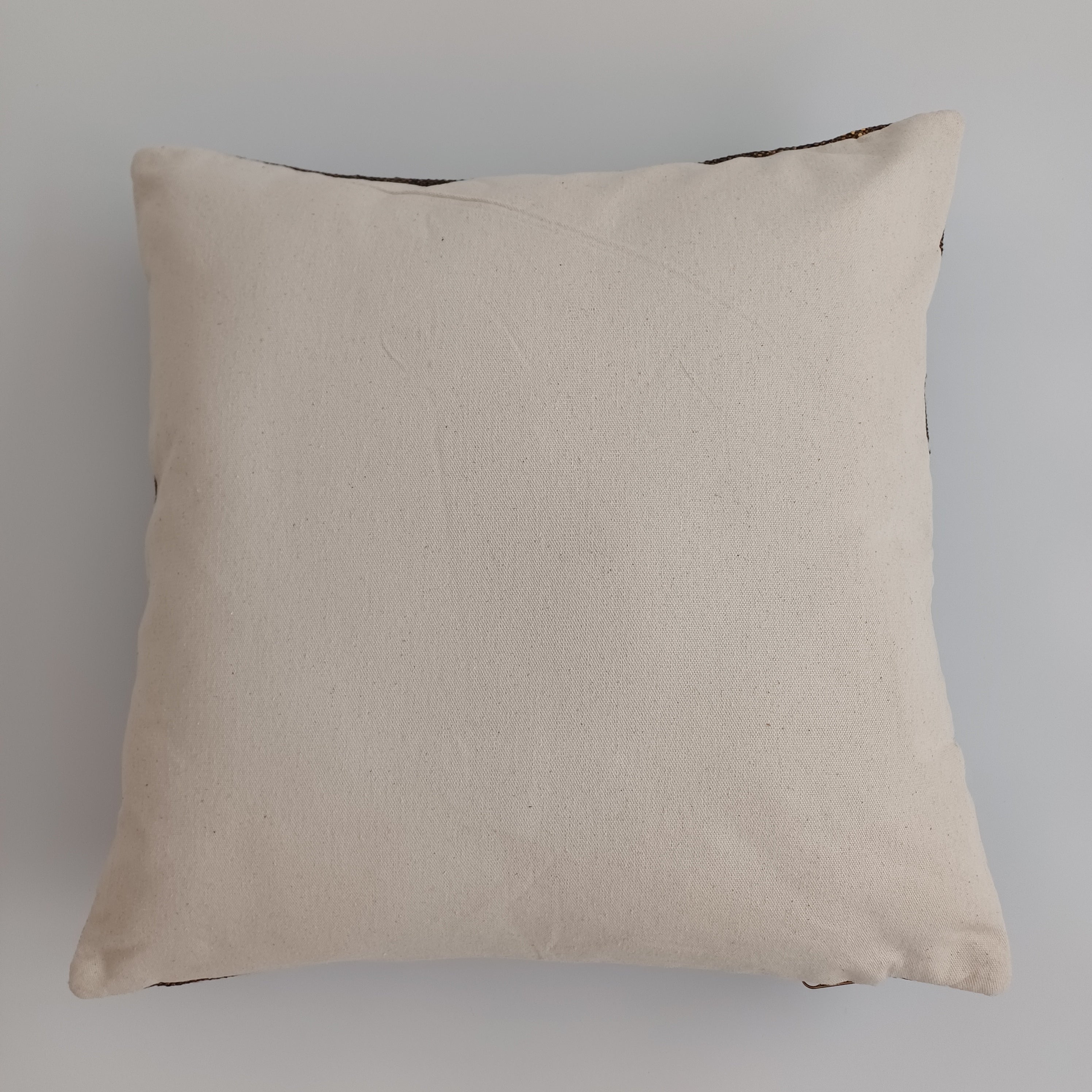 Moroccan Handmade Brown Cactus Silk Cushion Cover 20''x20'' / 50x50 CM