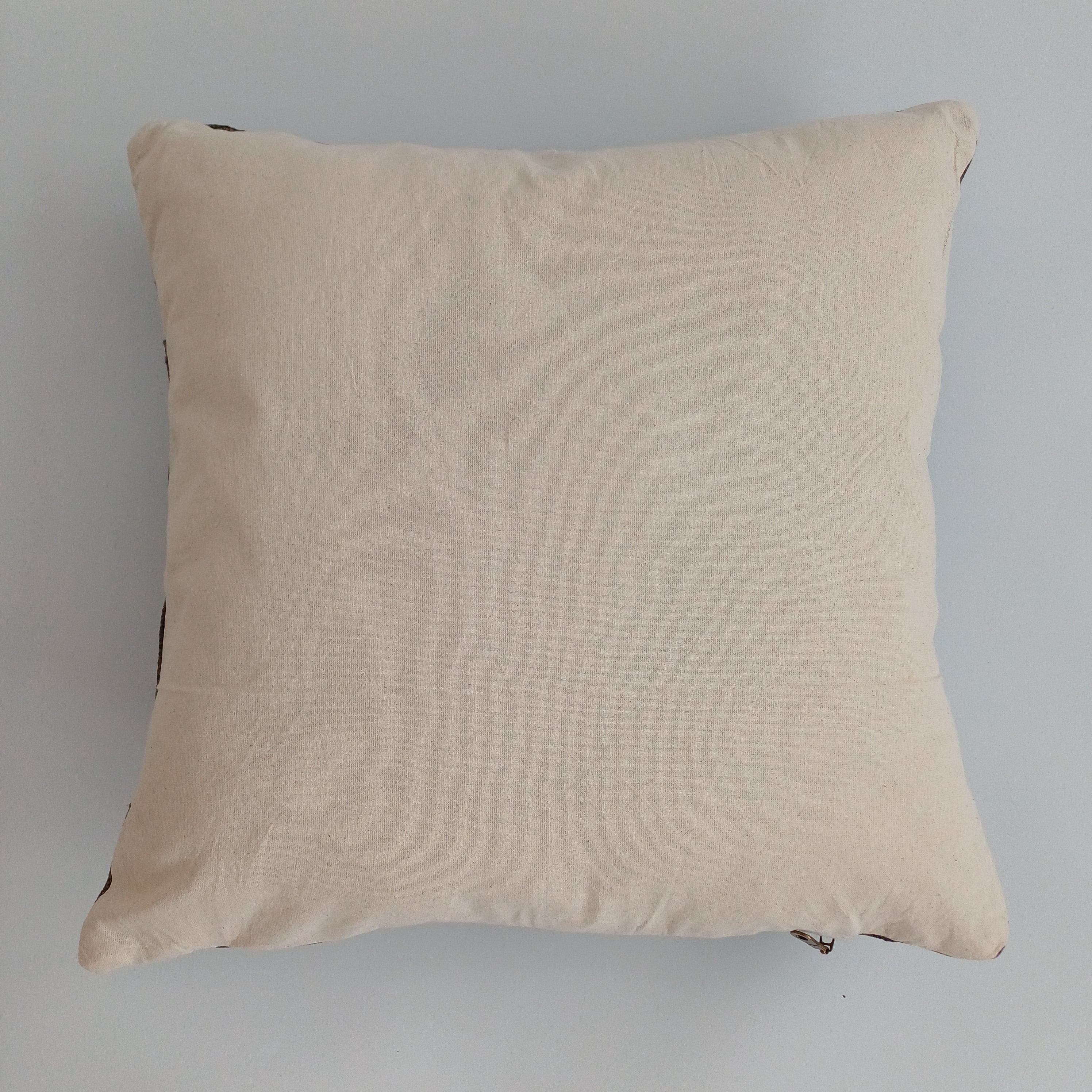 Moroccan Handmade Brown Cactus Silk Cushion Cover 20''x20'' / 50x50 CM