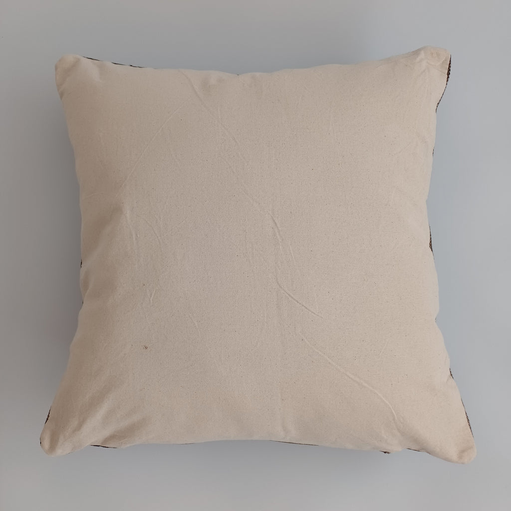 Moroccan Handmade Brown Cactus Silk Cushion Cover 20''x20'' / 50x50 CM