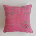 Moroccan Handmade Pink Cactus Silk Cushion Cover 20''x20'' / 50x50 CM