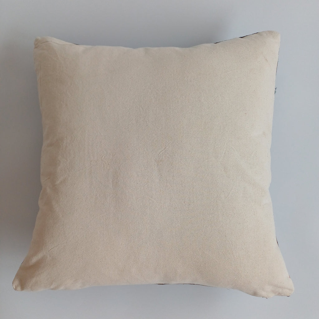 Moroccan Handmade Brown Cactus Silk Cushion Cover 20''x20'' / 47x46 CM