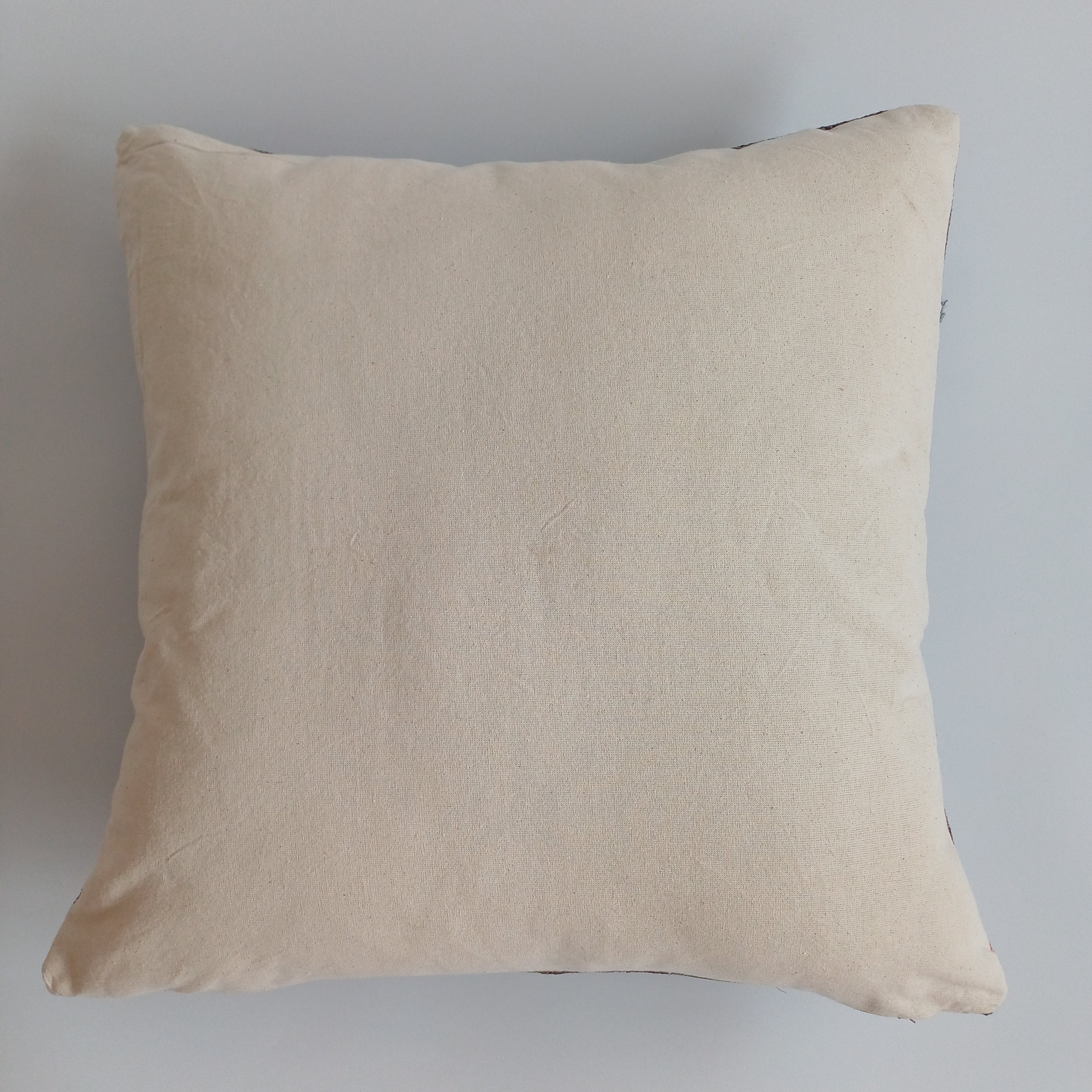 Moroccan Handmade Brown Cactus Silk Cushion Cover 20''x20'' / 47x46 CM