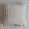 Moroccan Handmade Oatmeal Cactus Silk Cushion Cover 20''x20'' / 50x50 CM