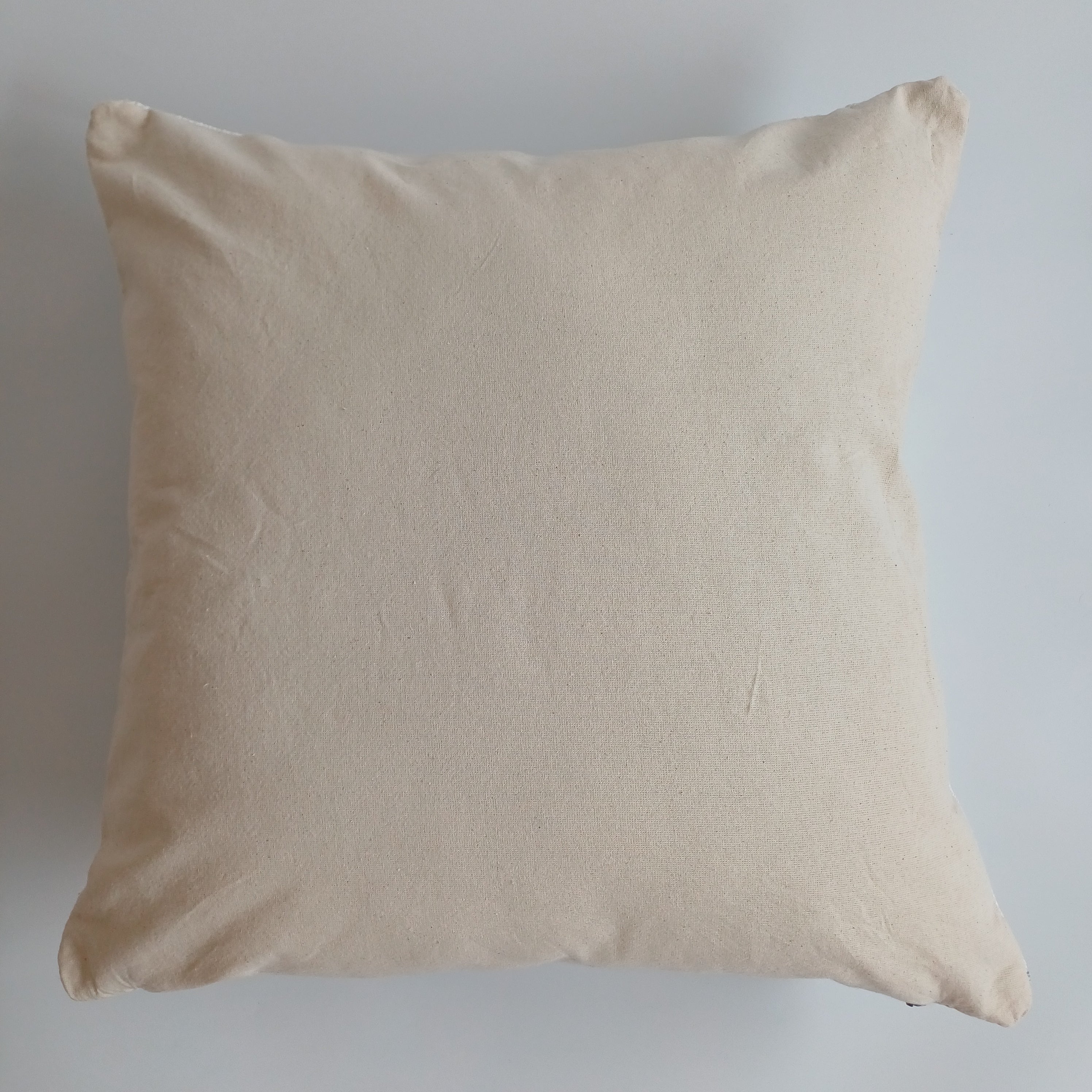 Moroccan Handmade Oatmeal Cactus Silk Cushion Cover 20''x20'' / 50x50 CM