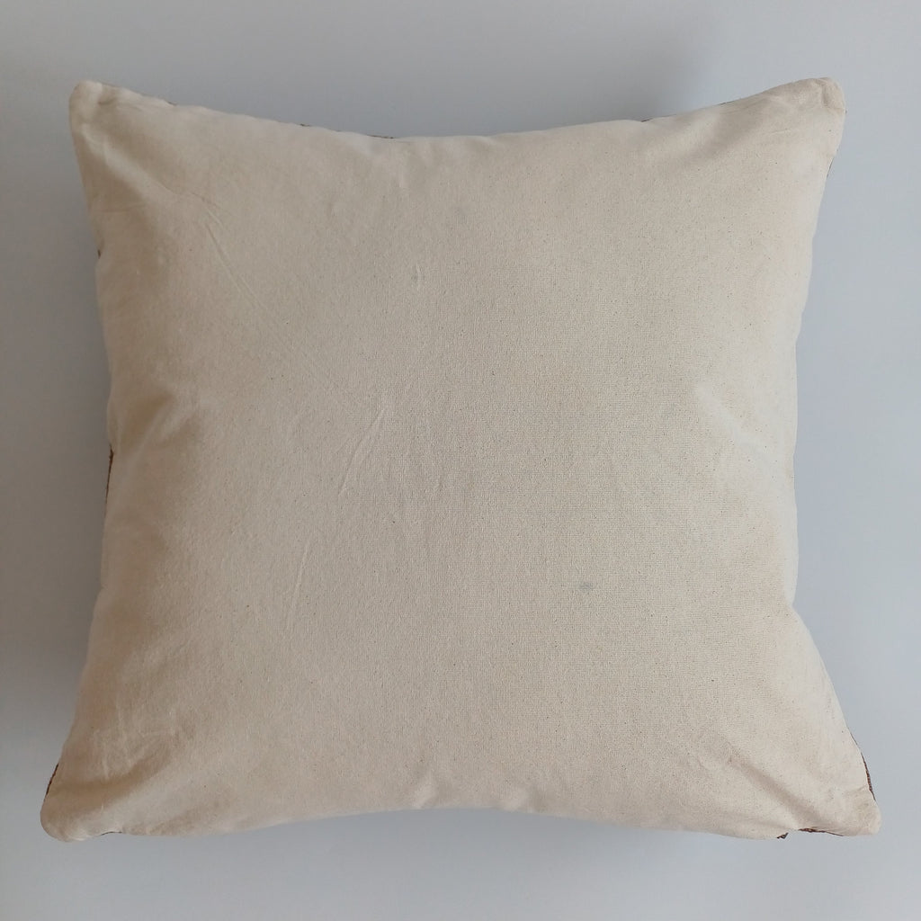 Moroccan Handmade Brown Cactus Silk Cushion Cover 20''x20'' / 50x50 CM