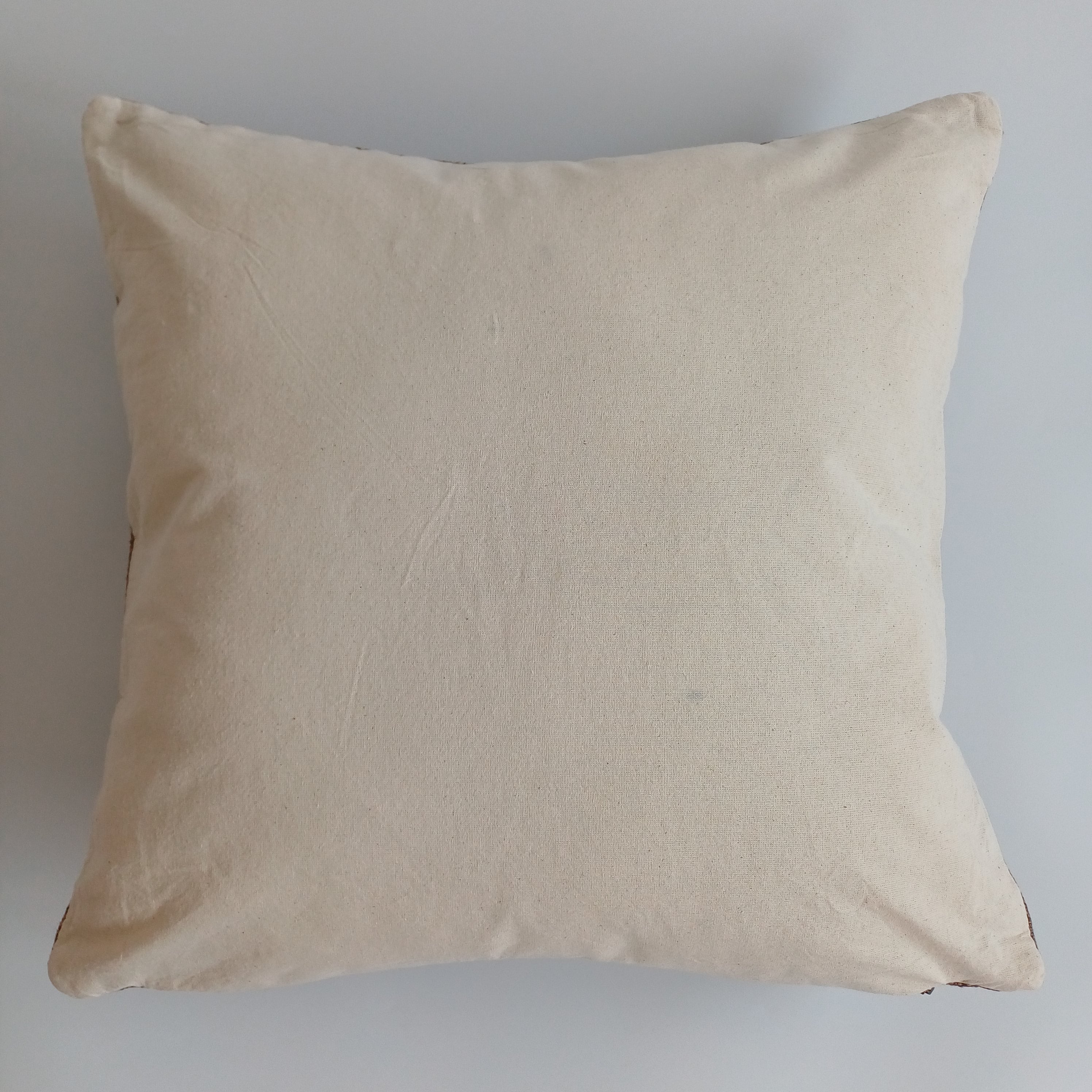 Moroccan Handmade Brown Cactus Silk Cushion Cover 20''x20'' / 50x50 CM