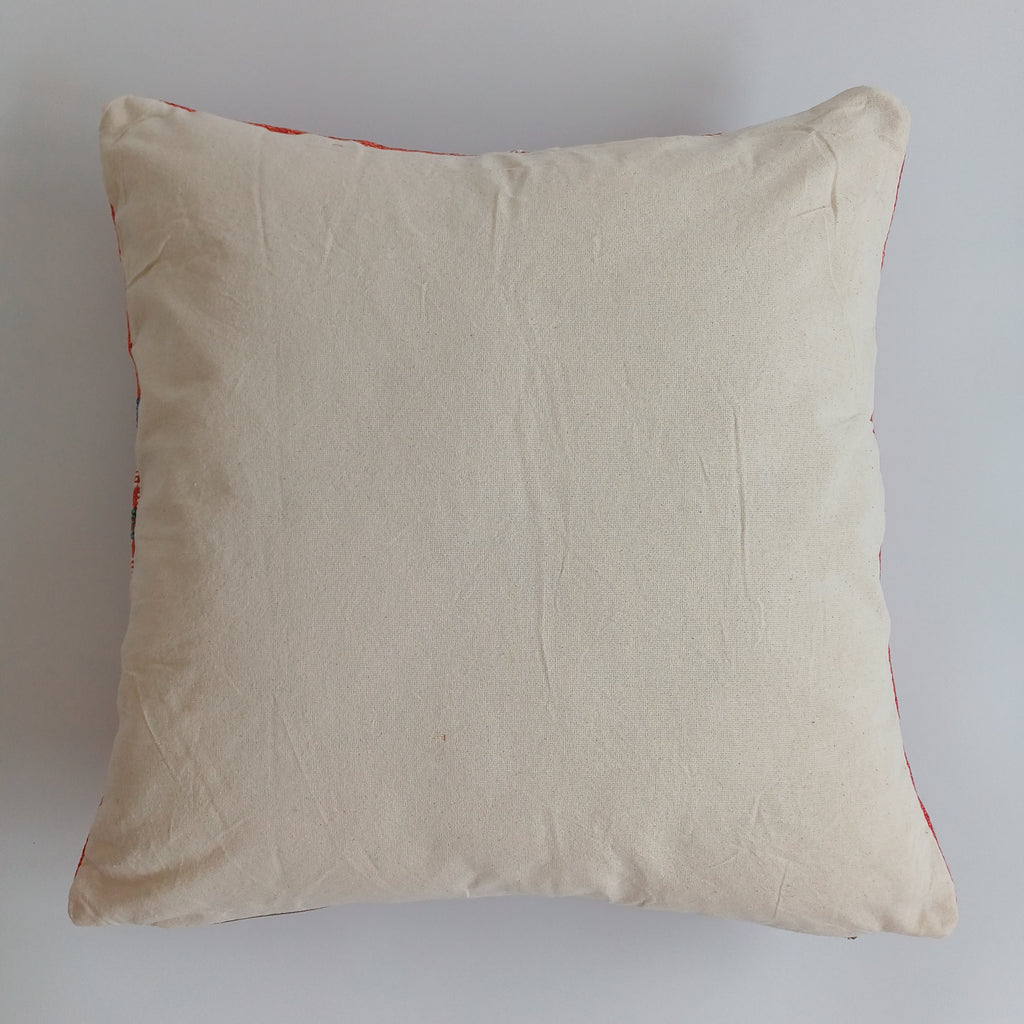 Moroccan Handmade Red Cactus Silk Cushion Cover 20''x20'' / 50x50 CM