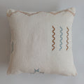 Moroccan Handmade Cream White Cactus Silk Cushion Cover 20''x20'' / 50x50 CM